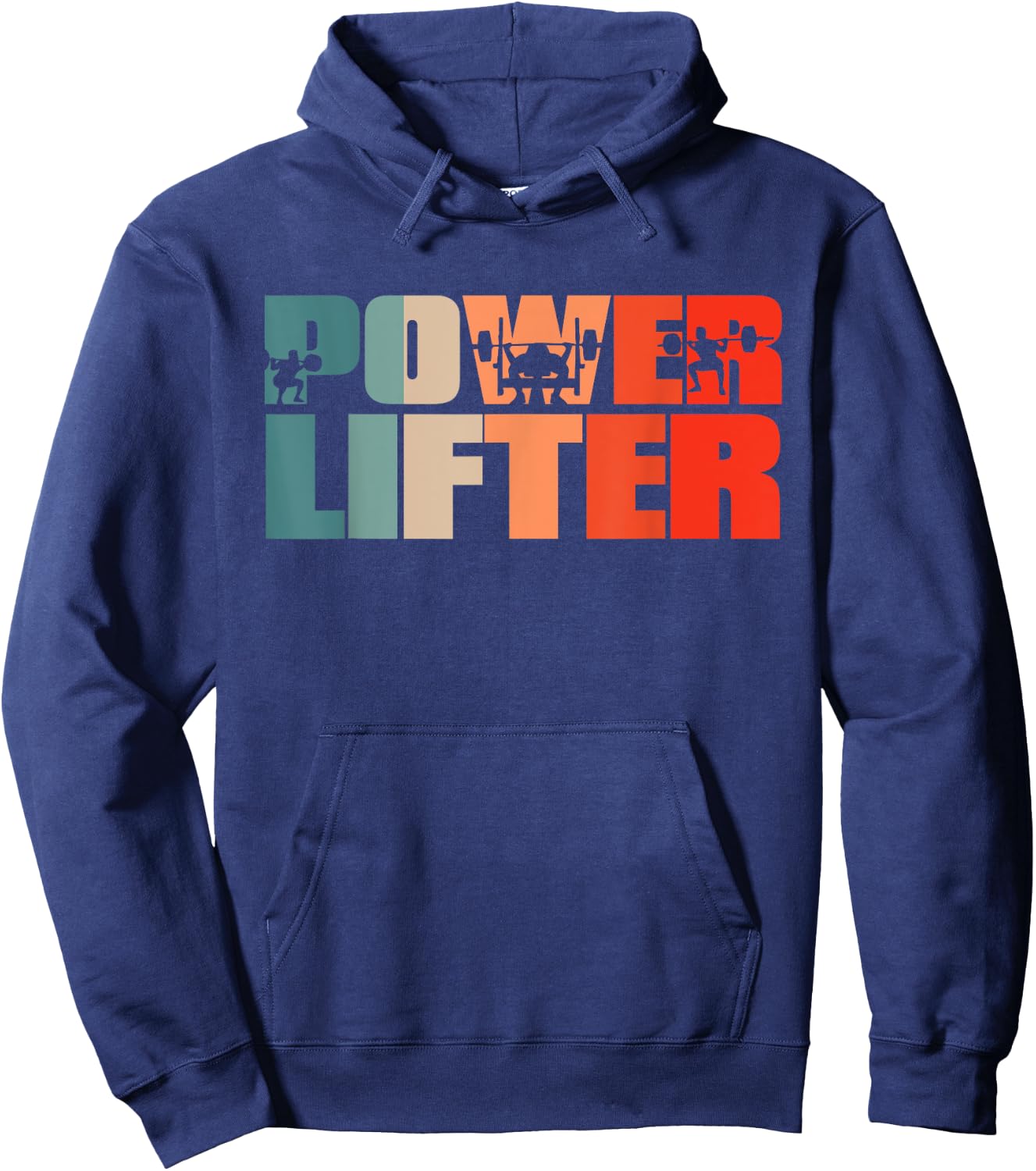 Retro Powerlifting Gym Weightlifting - Vintage Powerlifter Hoodie - Hoodie | Navy