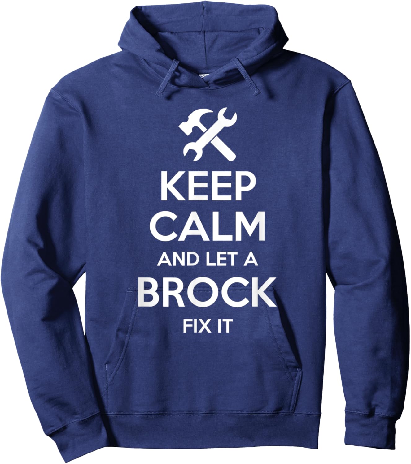 BROCK Funny Surname Birthday Family Tree Reunion Gift Hoodie - Hoodie | Navy