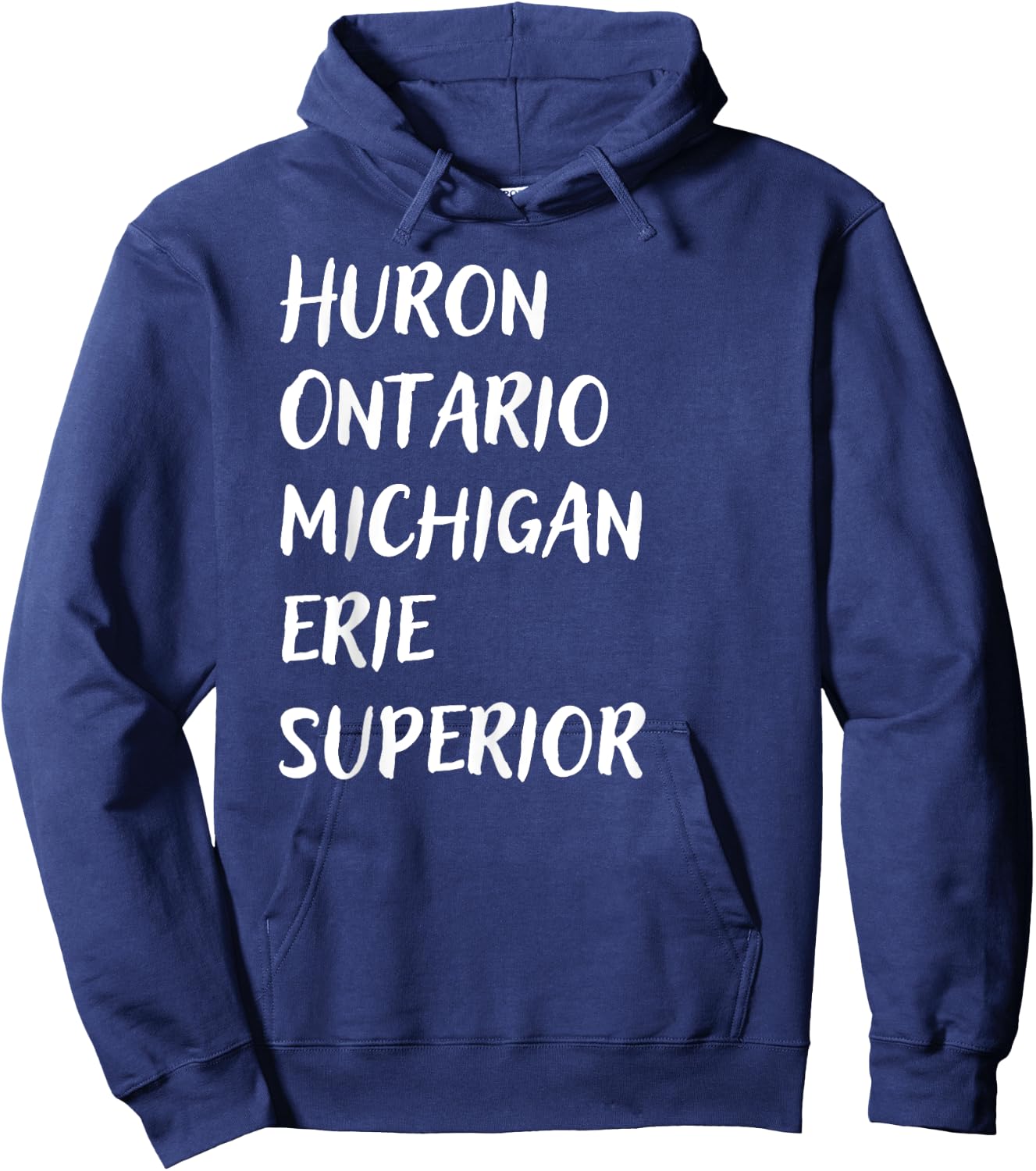 The Great Lakes HOMES Michigan Gift Vintage Hoodie - Hoodie | Navy