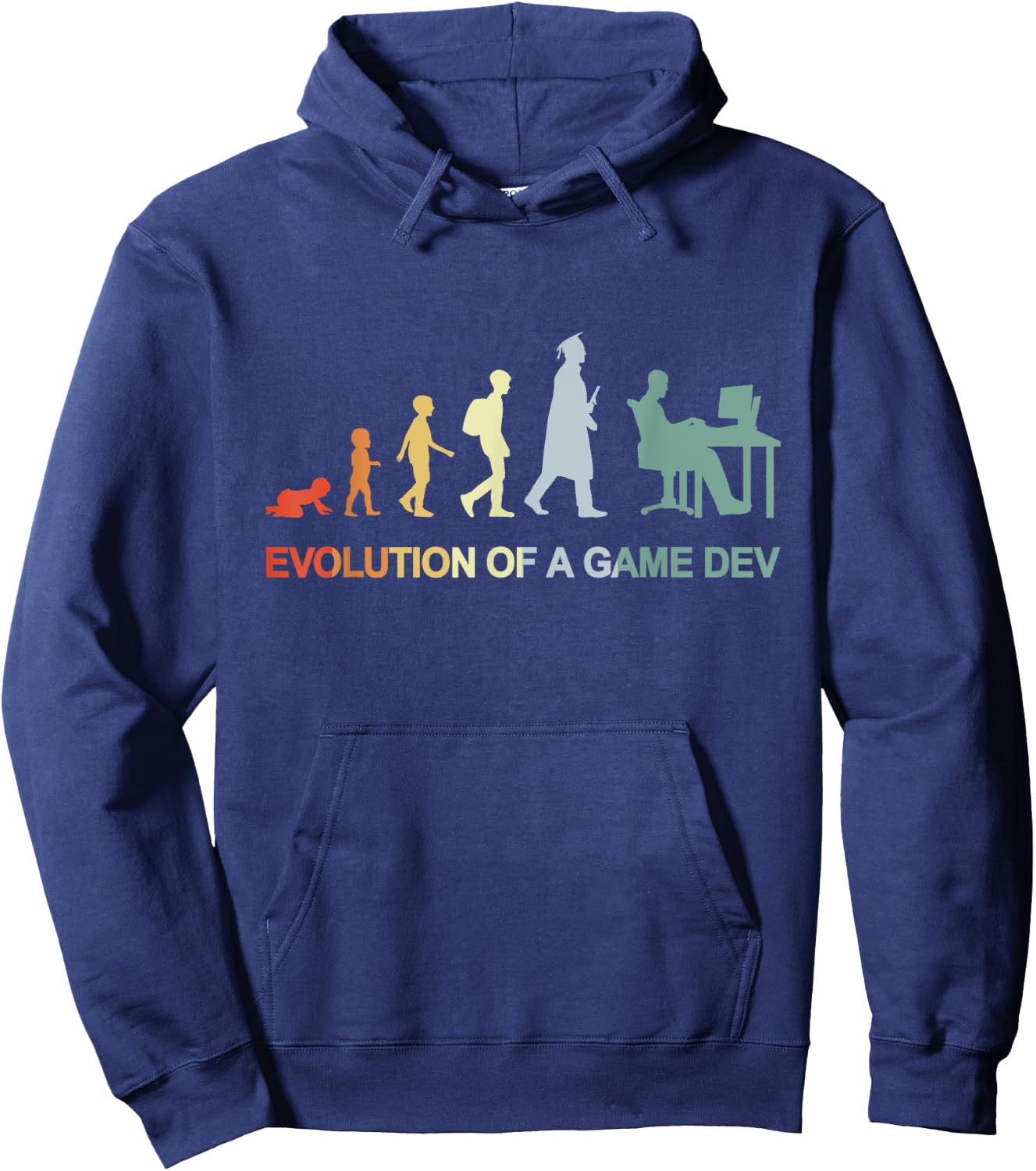 Vintage Game Development Evolution Video Game Producer Hoodie - Hoodie | Navy