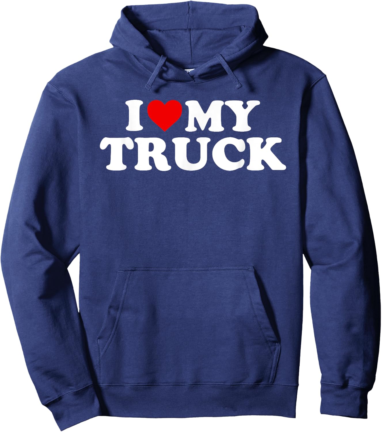 I Love My Truck With Heart Hoodie - Hoodie | Navy