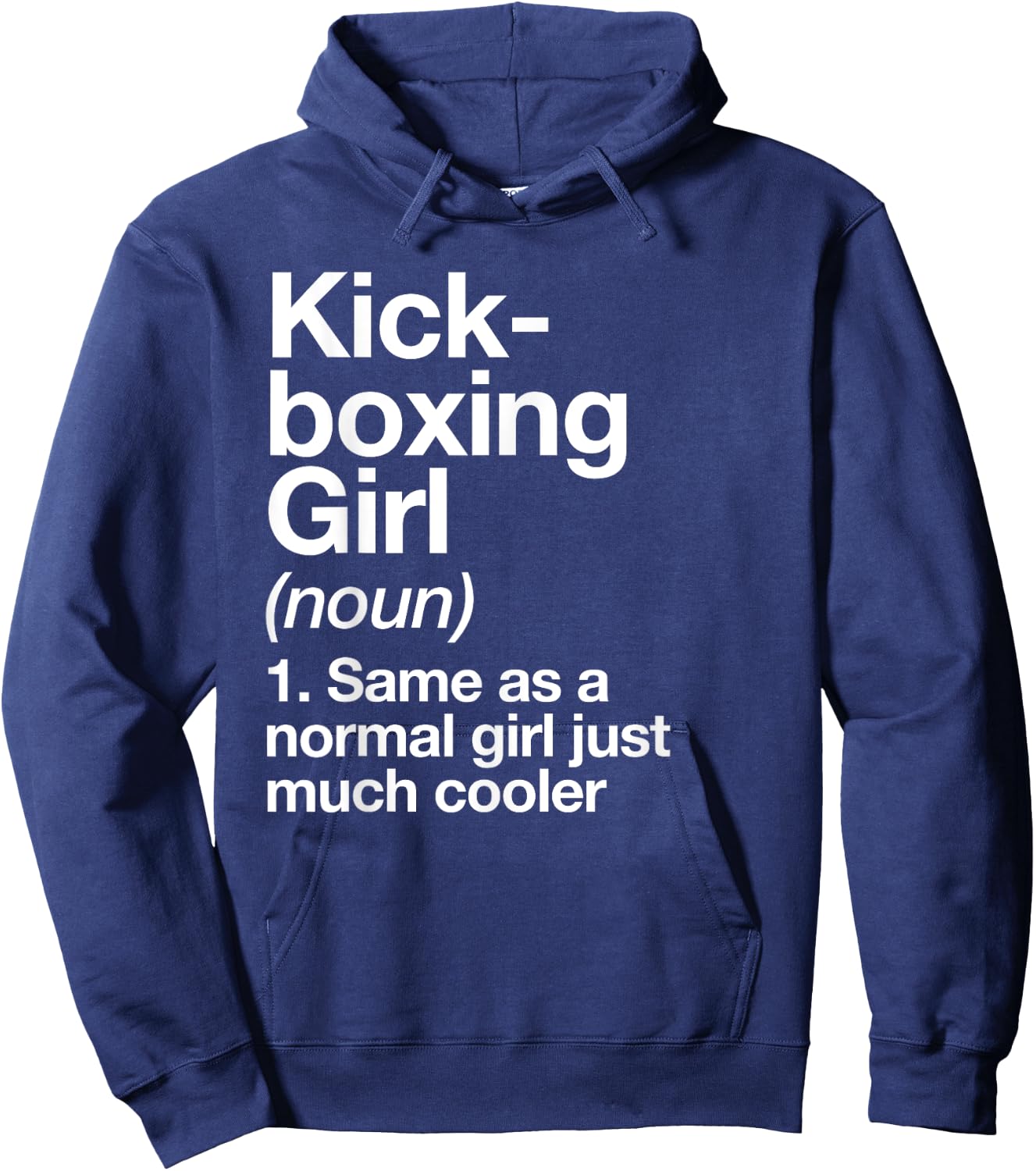 Kickboxing Girl Definition Funny Sports Martial Arts Hoodie - Hoodie | Navy