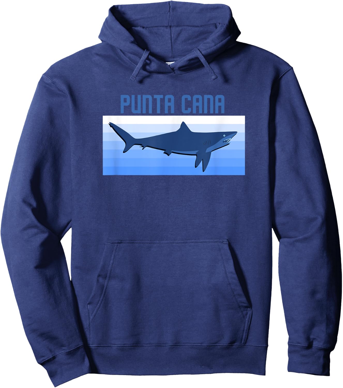 Punta Cana Dominican Republic Retro Shark Souvenir Hoodie - Hoodie | Navy