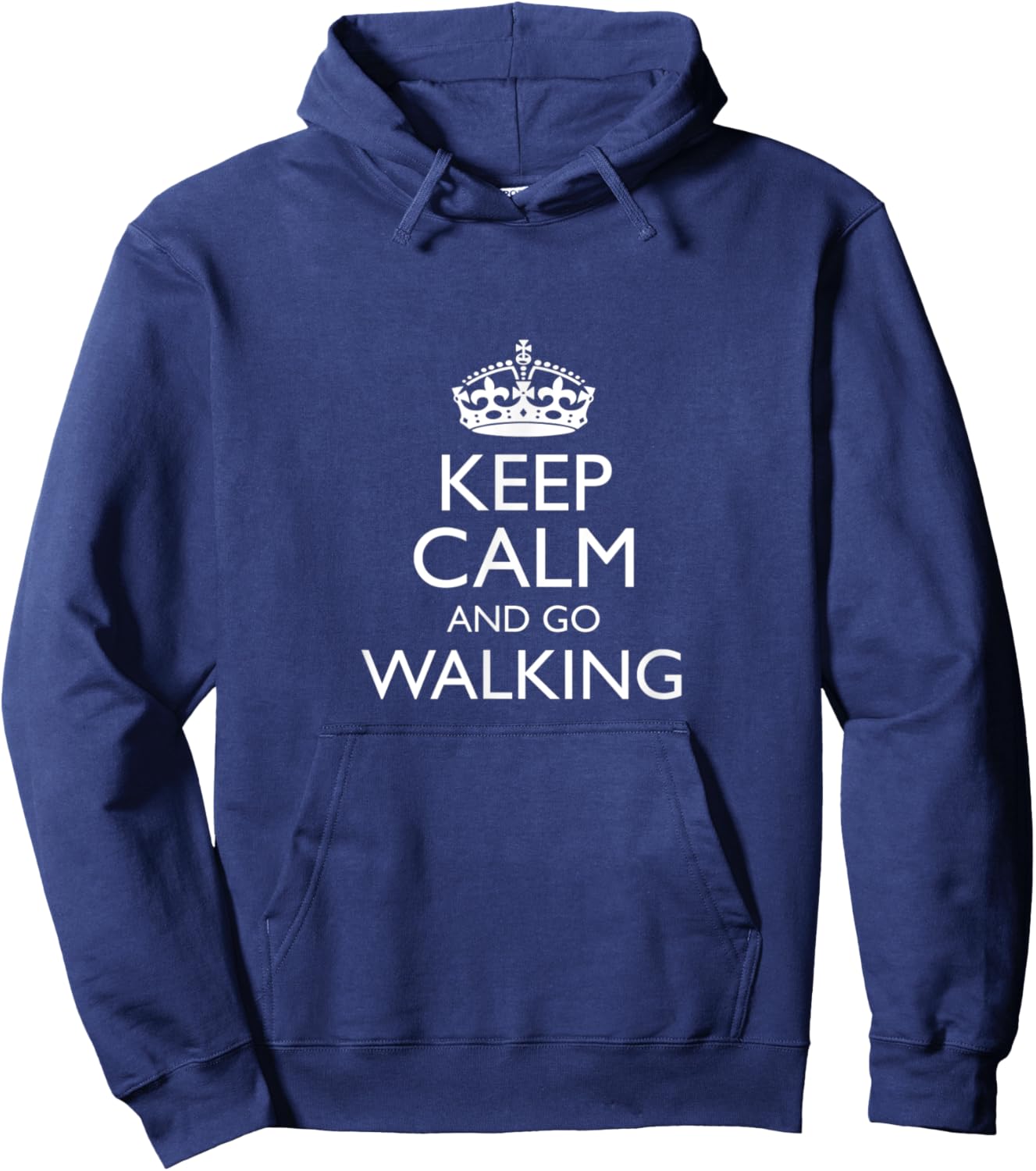Keep Calm and Go Walking Funny Training Present Hoodie - Hoodie | Navy