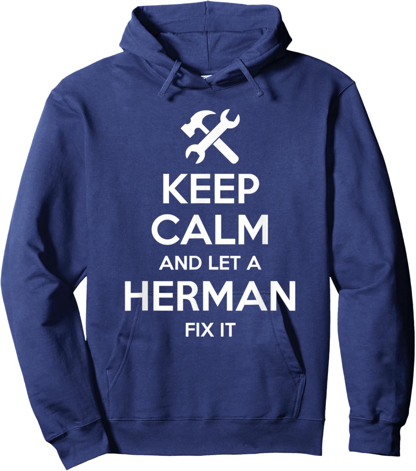 HERMAN Funny Surname Birthday Family Tree Reunion Gift Hoodie - Hoodie | Navy