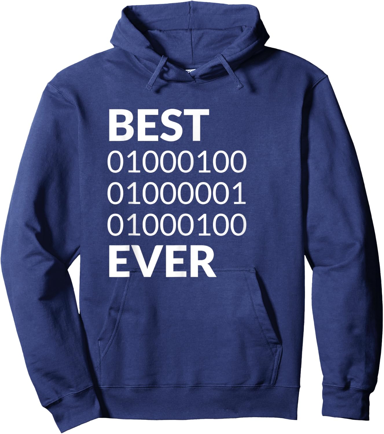 Best Dad Ever Shirt Binary Code Father's Day Gift Hoodie - Hoodie | Navy