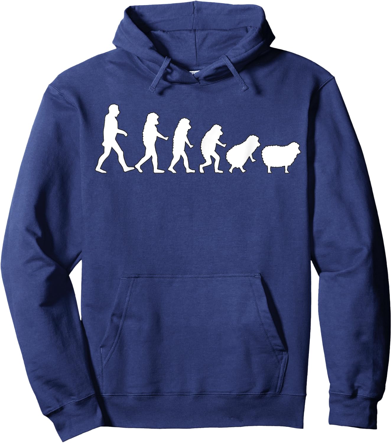 Sheeple Evolution Of human to sheep wake up sheeple Hoodie - Hoodie | Navy