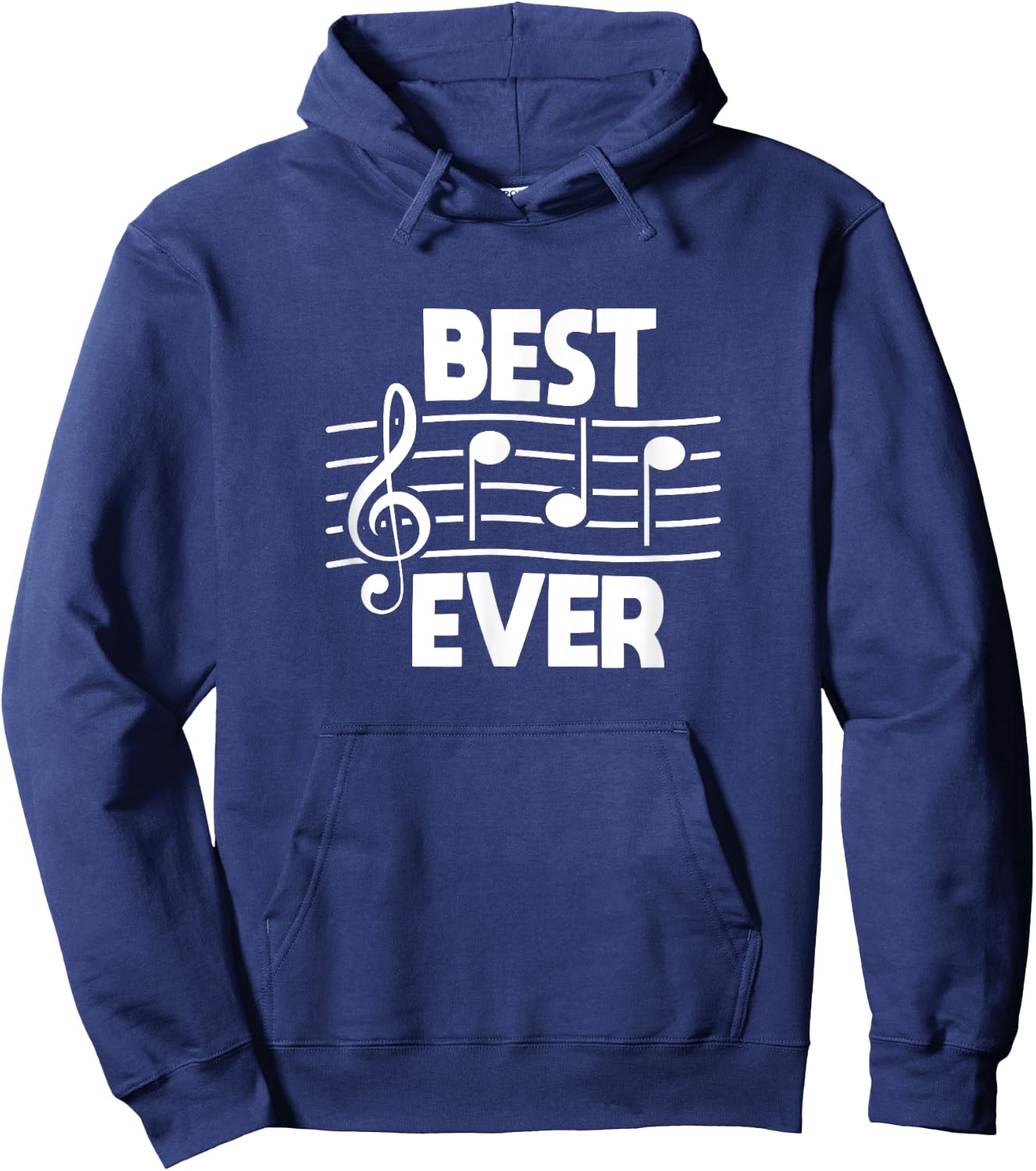 Best Dad Ever Music Notes Daddy Musician Father's Day Hoodie - Hoodie | Navy