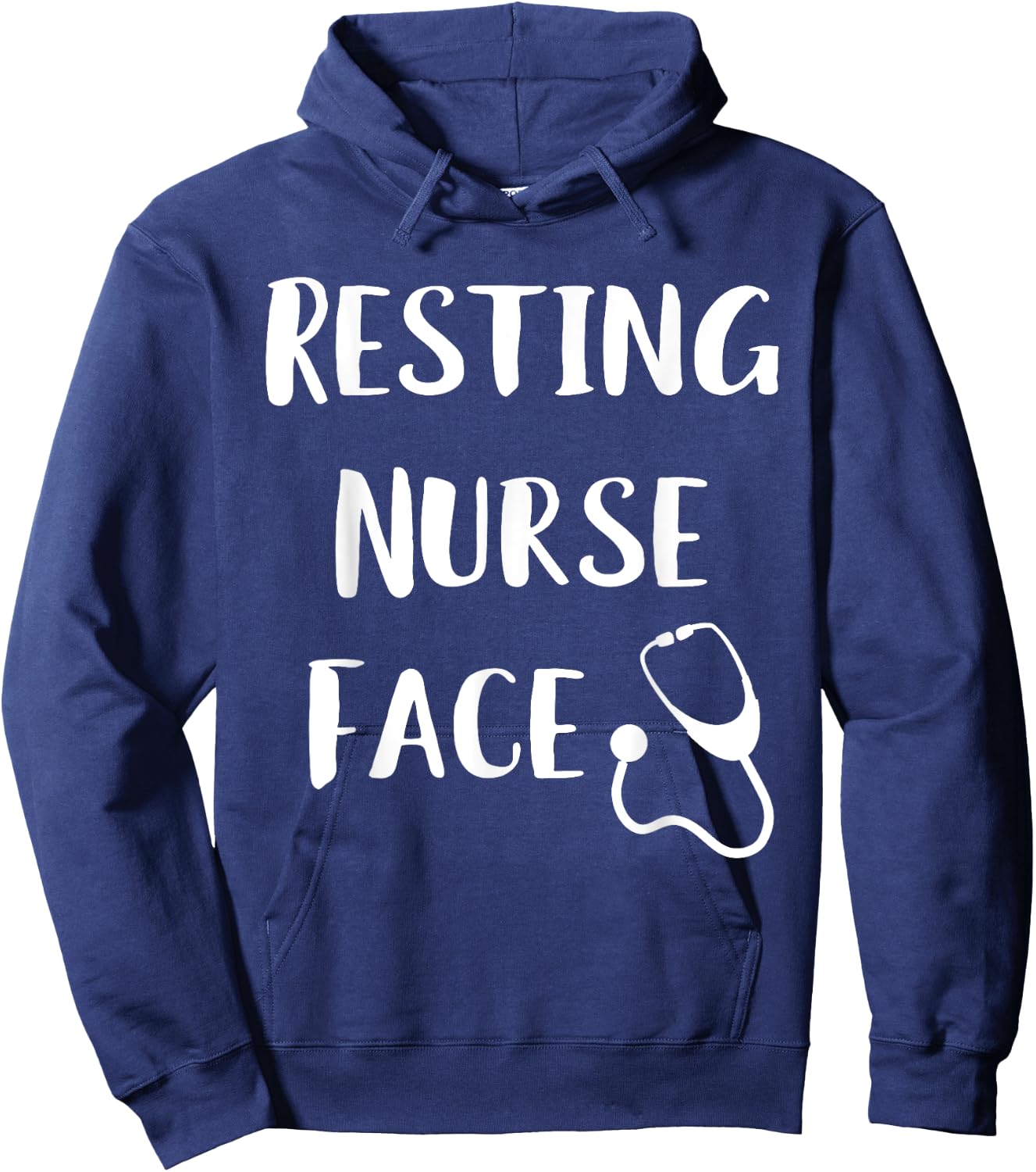 Resting Nurse Face Funny RN ER Gift Christmas Hoodie - Hoodie | Navy