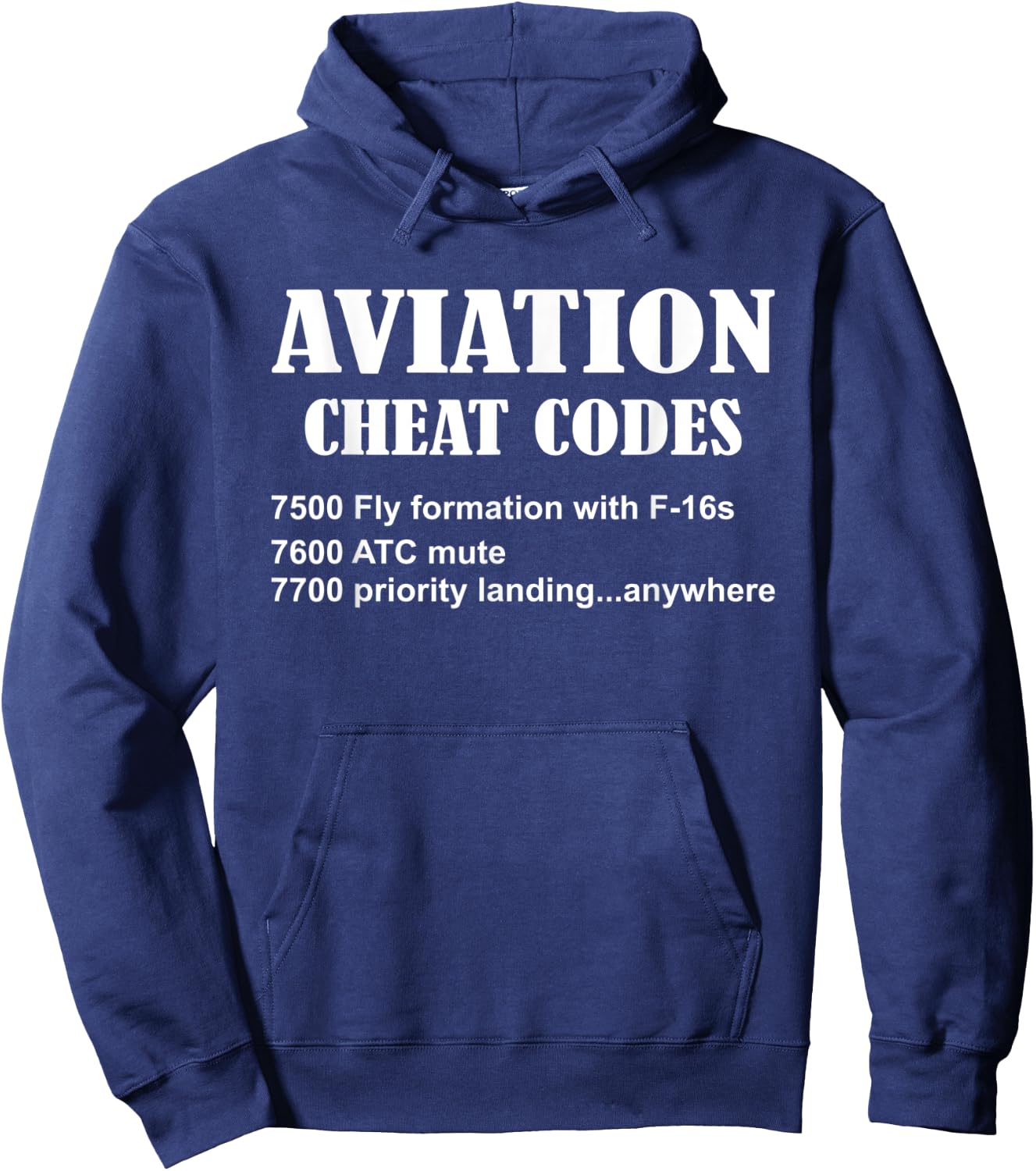 Aviation Cheat Codes Funny Airplane Aviation Pilot Aeroplane Hoodie - Hoodie | Navy