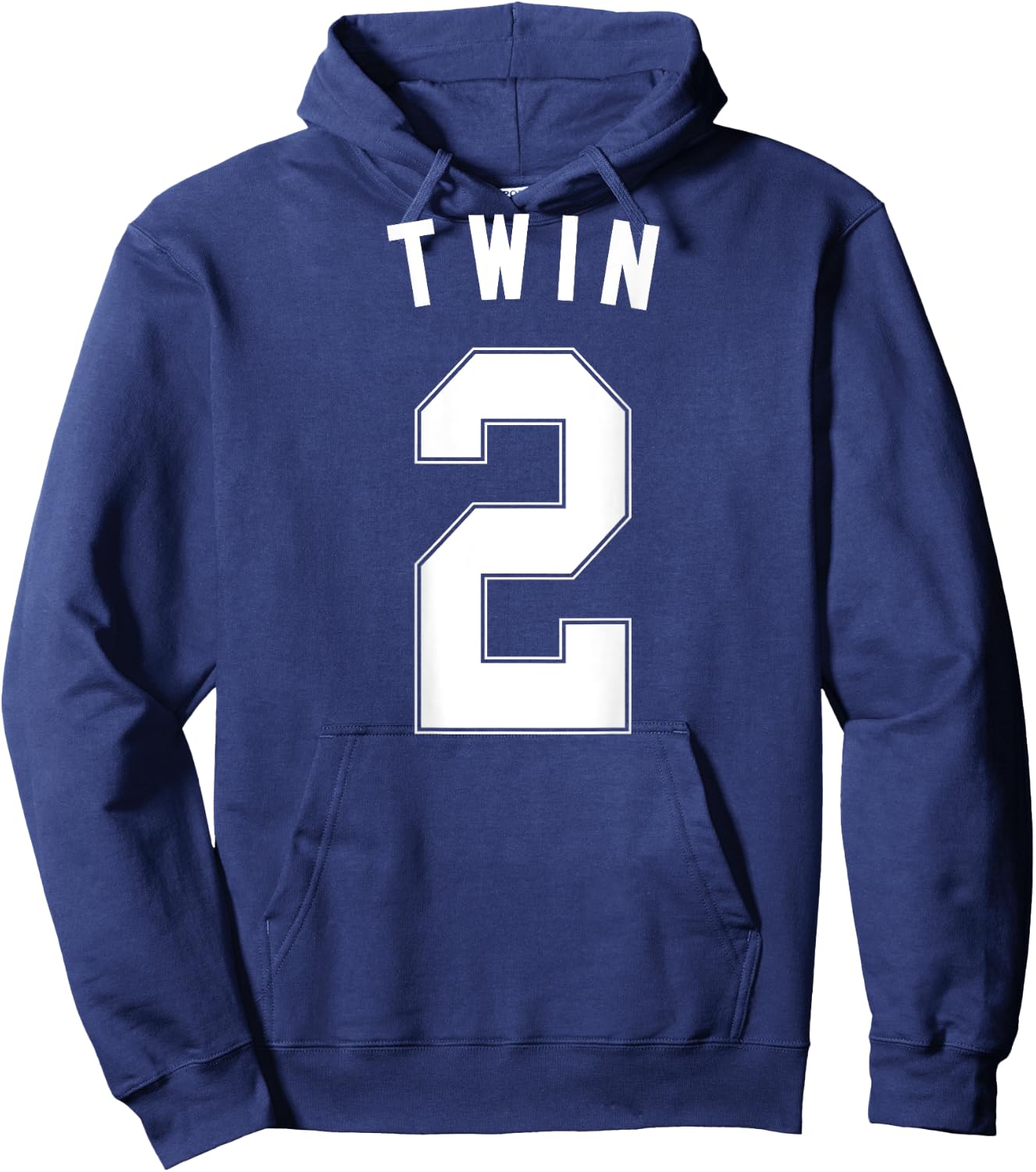TWIN 2 shirt funny matching adult kid jersey identical twin Hoodie - Hoodie | Navy