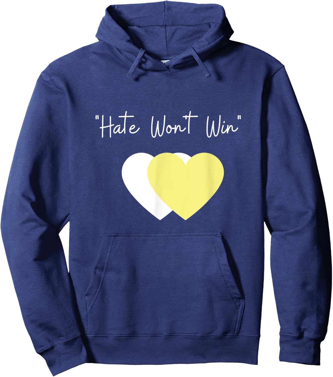 Hate Won't Win Merchandise Hoodie - Hoodie | Navy