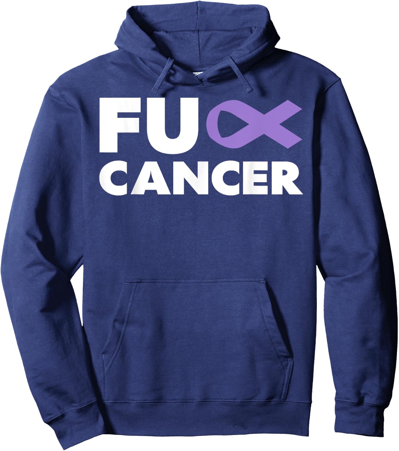 Fuck-Cancer - Fuck-Pancreatic Cancer Awareness Hoodie - Hoodie | Navy
