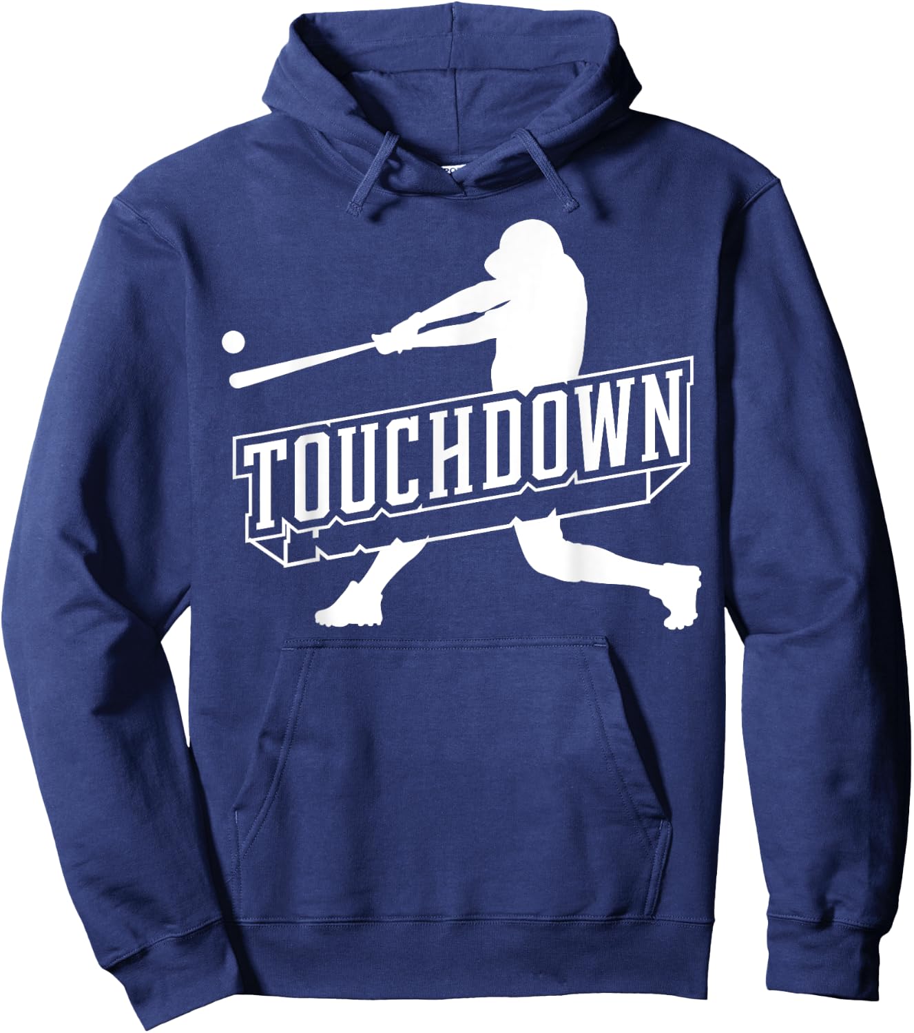 Funny Joke Baseball Touchdown Joke Gift Design Hoodie - Hoodie | Navy