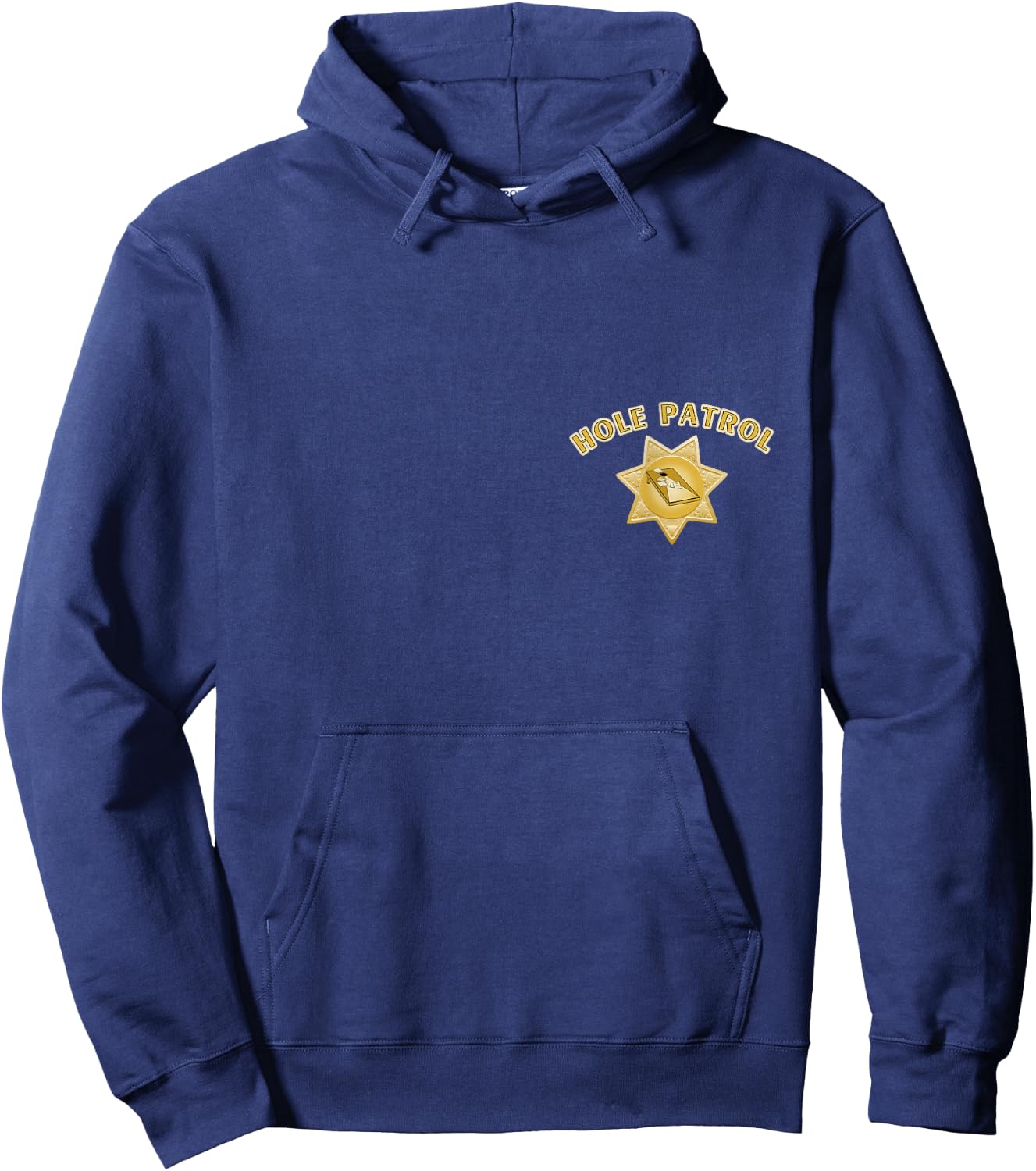 Hole Patrol Cornhole Funny Sheriff Star for a Cornstar Hoodie - Hoodie | Navy