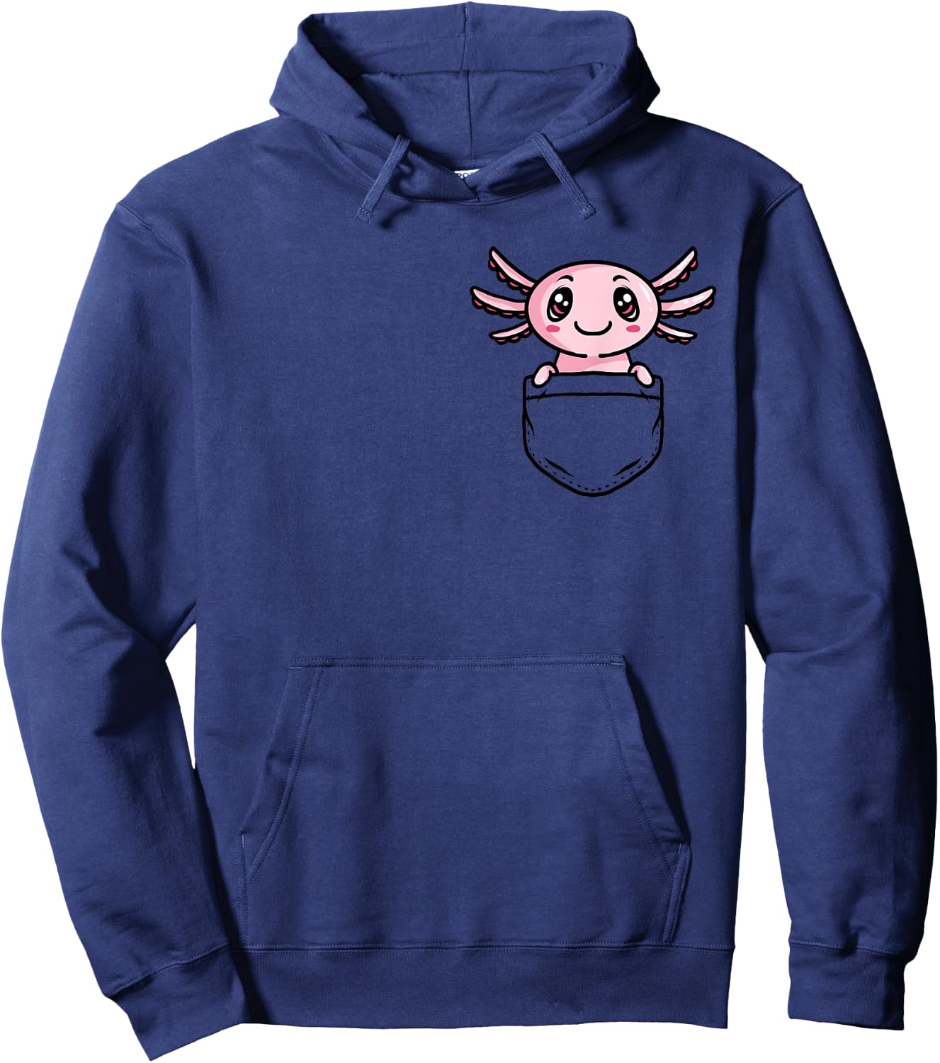Kawaii Axolotl in Pocket Amphibian Animal Axolotl Lover Hoodie - Hoodie | Navy