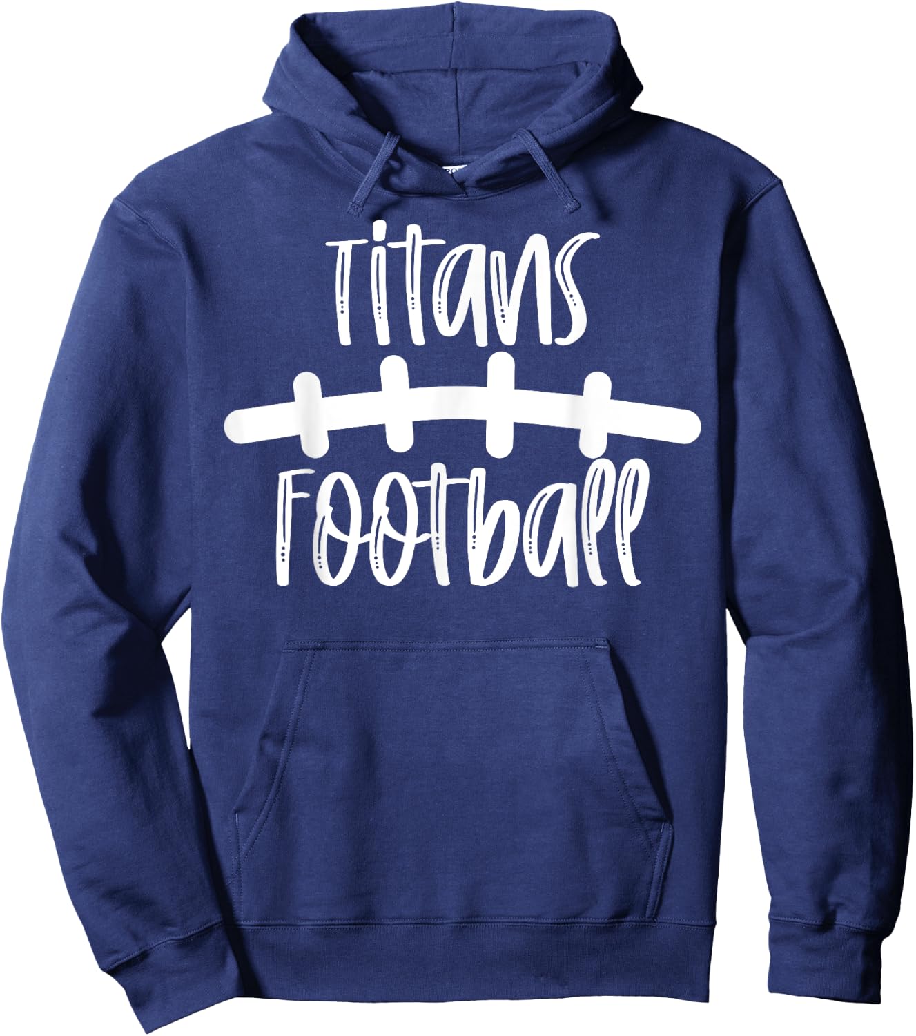 Titans Football School Spirit Team Mascot Game Night Hoodie - Hoodie | Navy