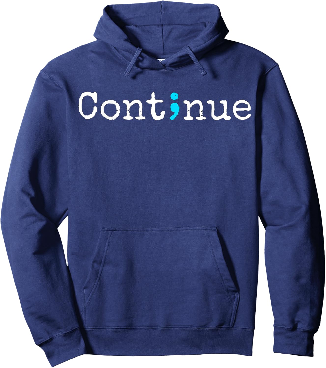 Semicolon Mental Health & Suicide Prevention Awareness Hoodie - Hoodie | Navy