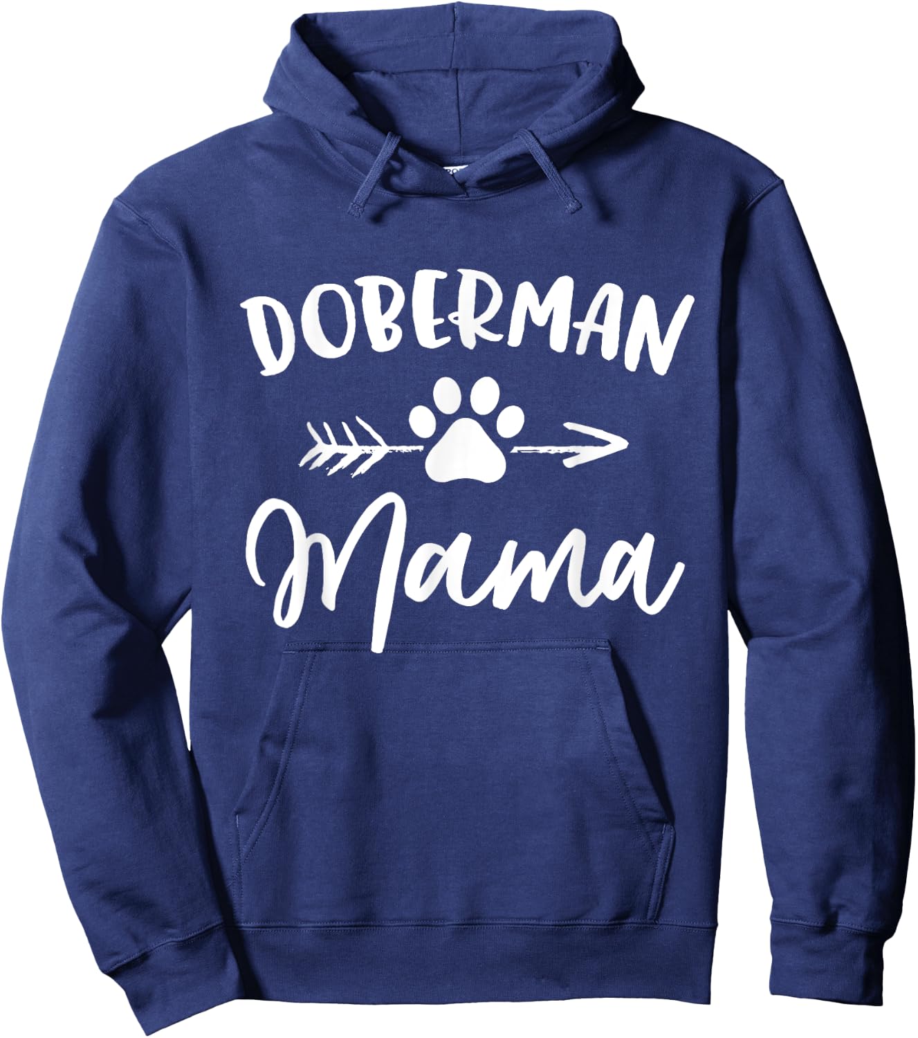 Doberman Mama Doberman Lover Owner Gift Dobie Dog Mom Mother Hoodie - Hoodie | Navy