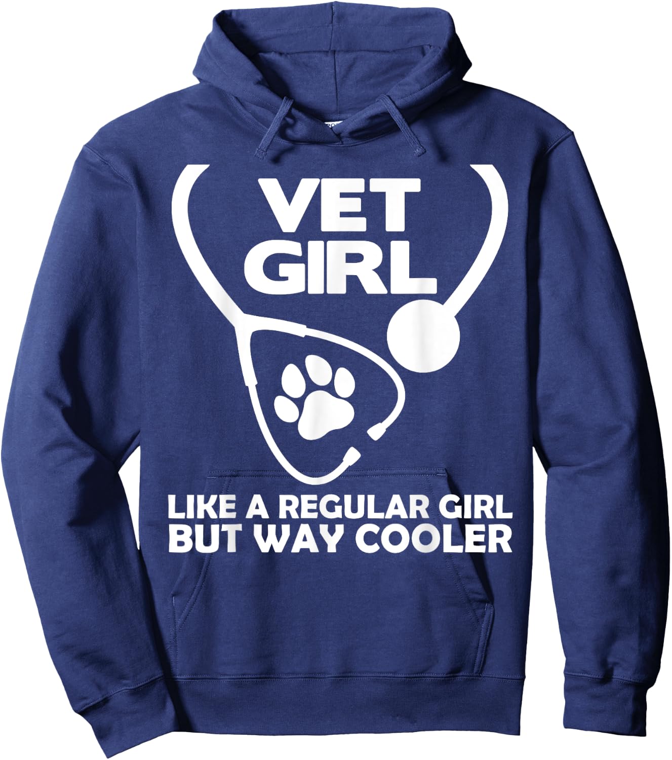 Funny Veterinary Technician Women Girls Female Vet Assistant Hoodie - Hoodie | Navy