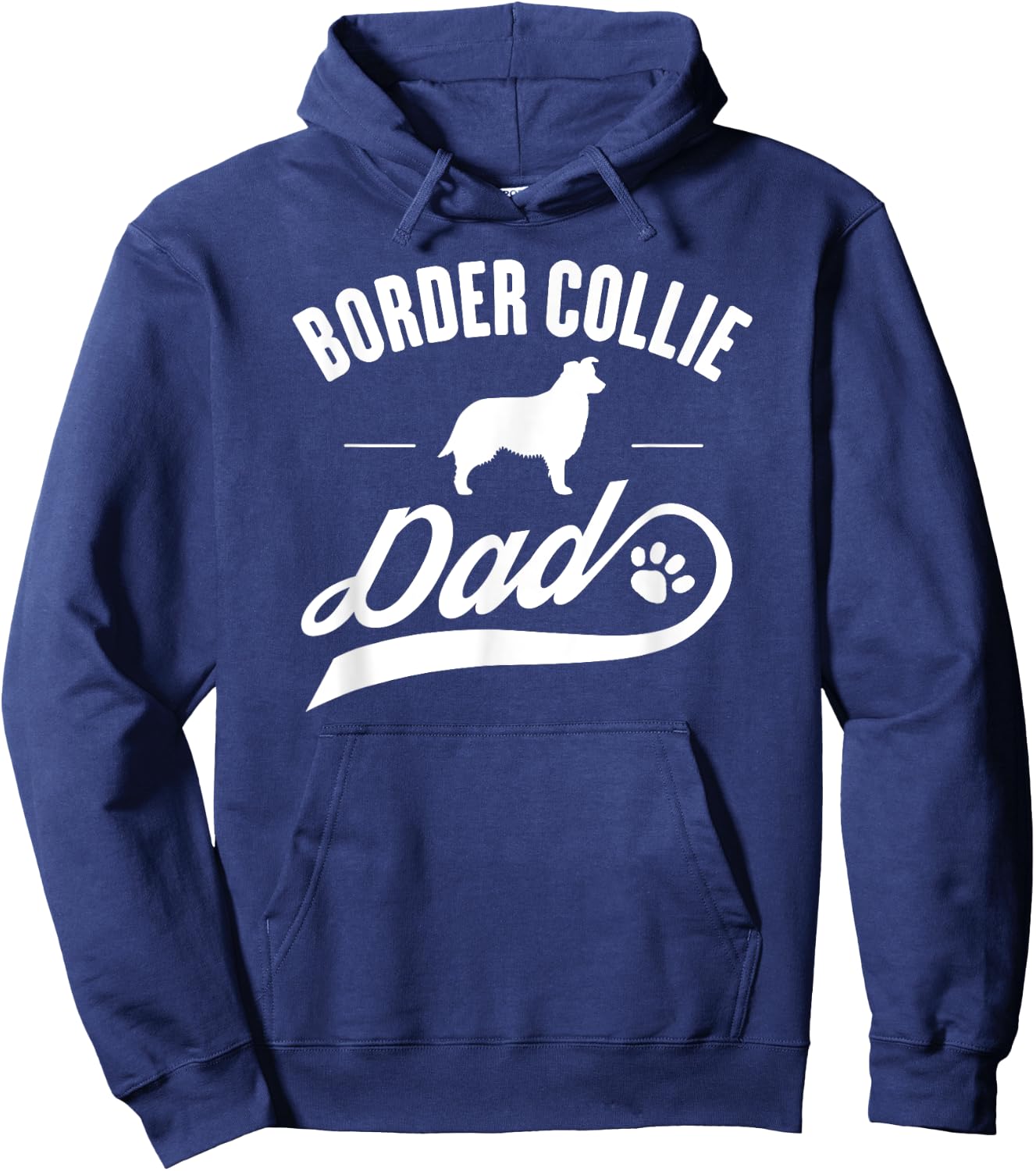 Border Collie Dad - Dog Owner Lover Women Girls Kids Hoodie - Hoodie | Navy