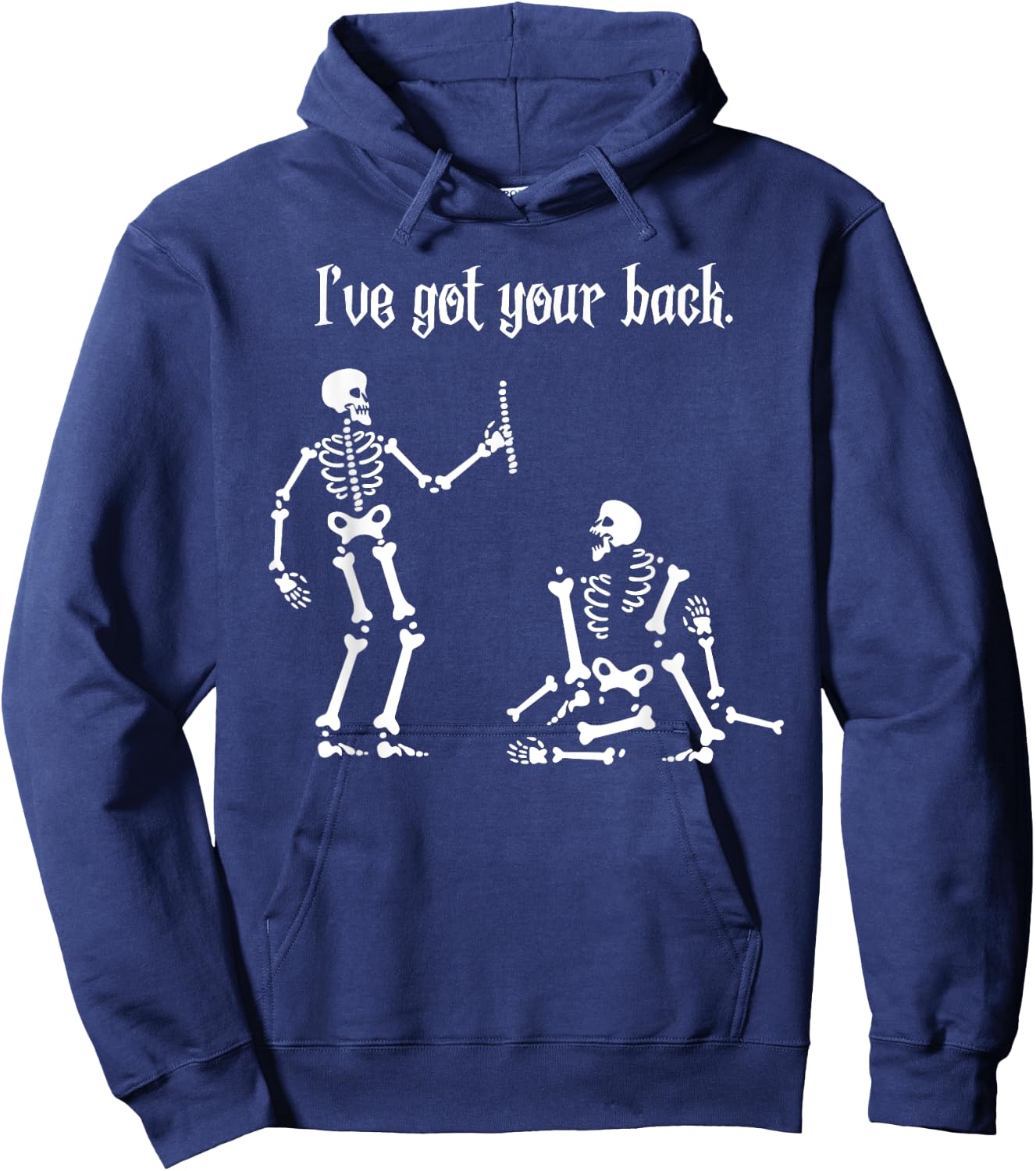 Funny Skeleton Shirt I Got Your Back Chiropractic Halloween Hoodie - Hoodie | Navy