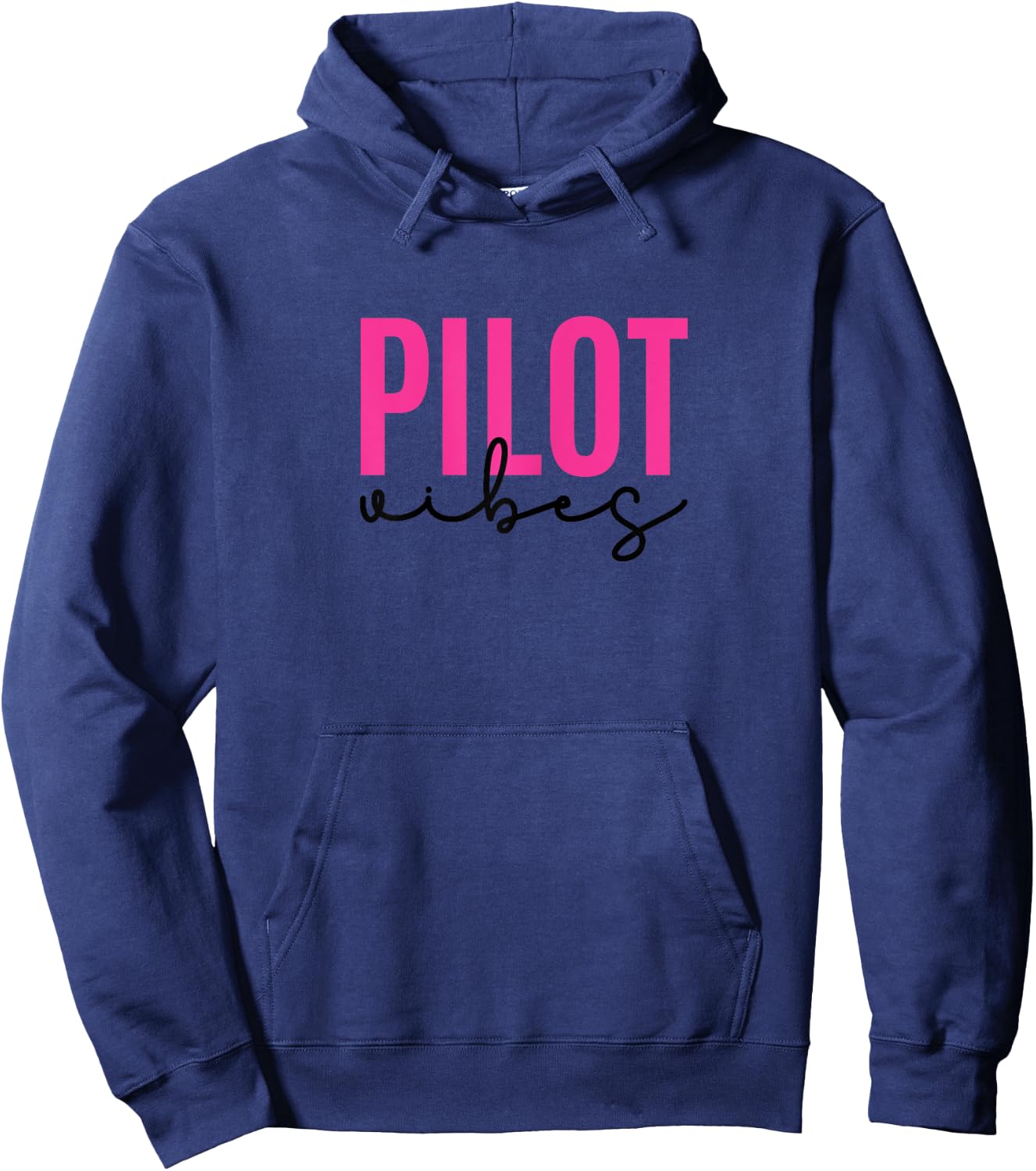 Female Pilot Vibes Funny Aviation Hoodie - Hoodie | Navy
