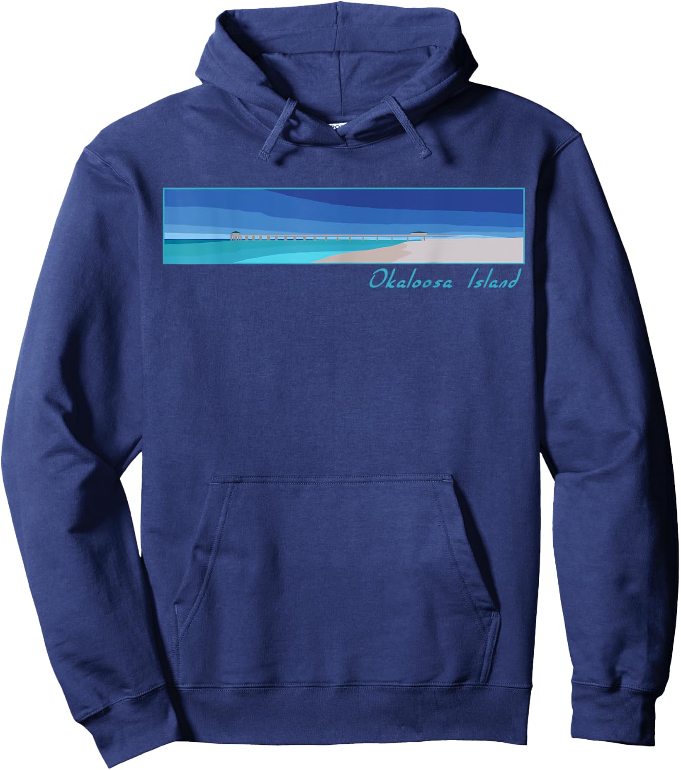 Okaloosa Island Pier, Fort Walton Beach, Florida T Shirt Men Hoodie - Hoodie | Navy