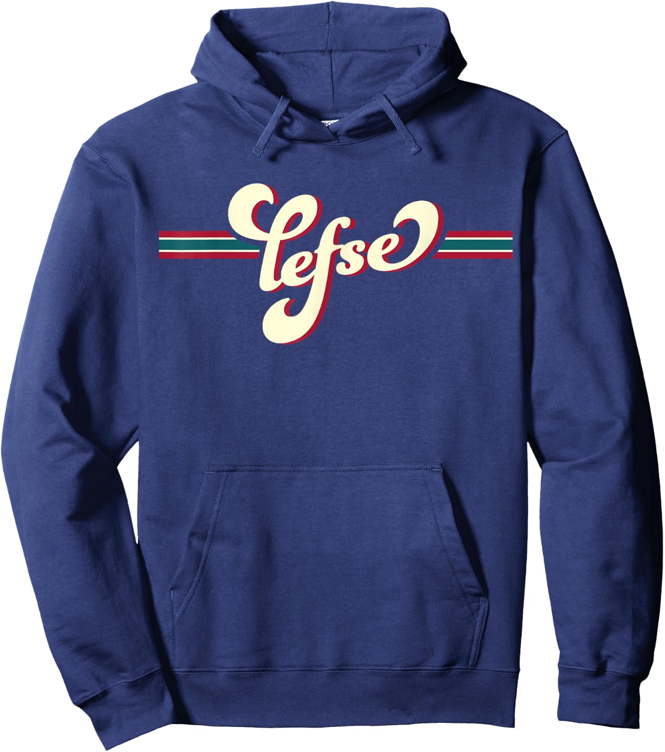 Lefse Norwegian Flag Vintage Stripes Hoodie - Hoodie | Navy