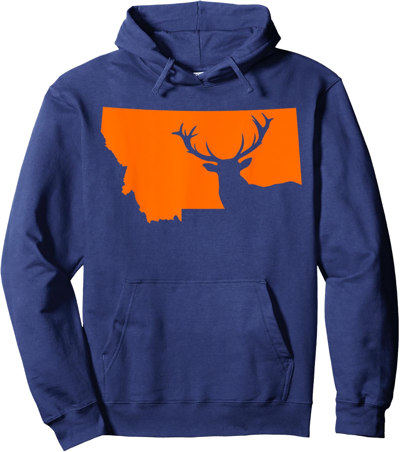 Montana Elk Hunting Cool Montana Hunters Hunting Hoodie - Hoodie | Navy