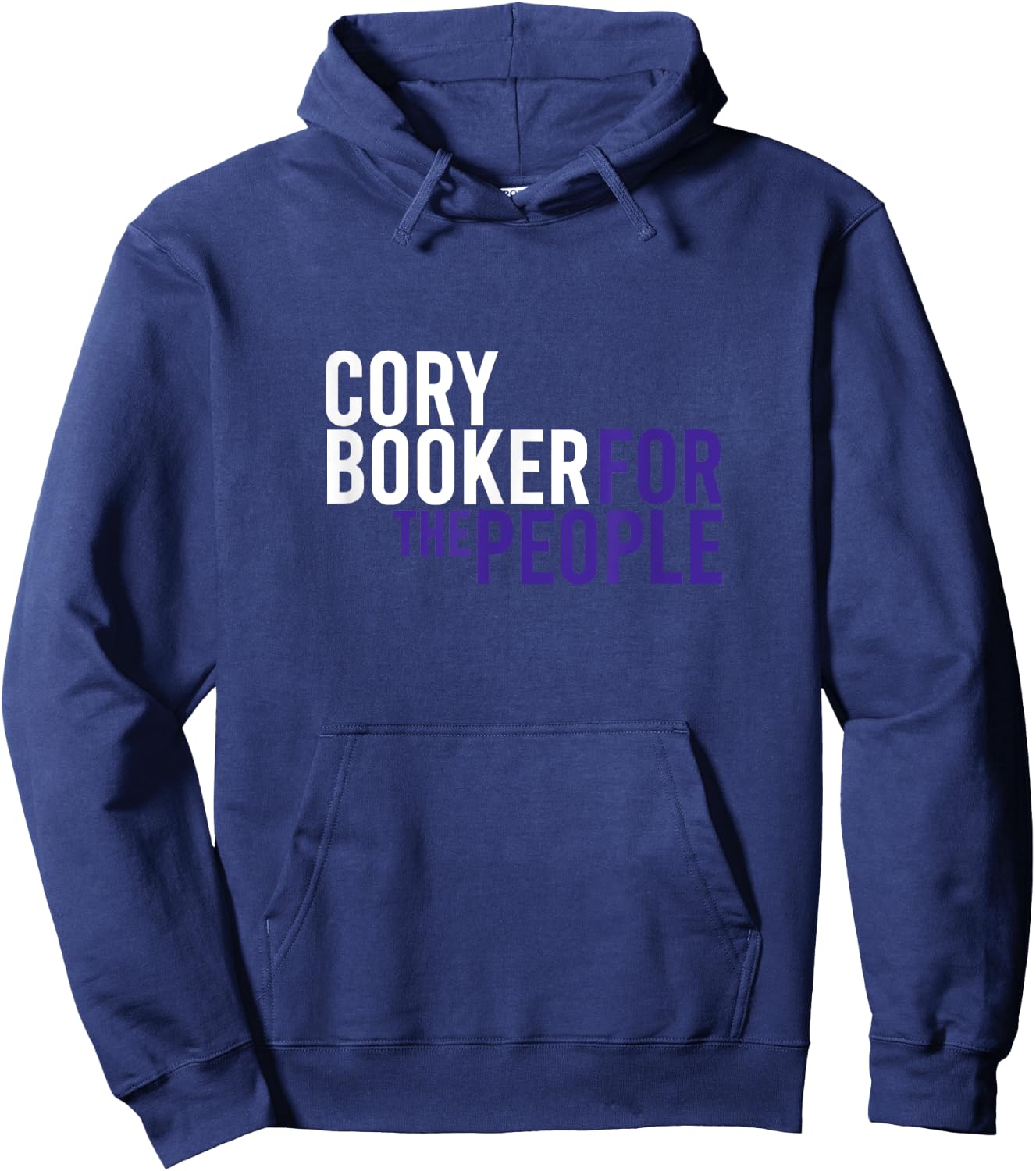 Cory Booker For The People | 2024 Liberal Democrat USA Hoodie - Hoodie | Navy