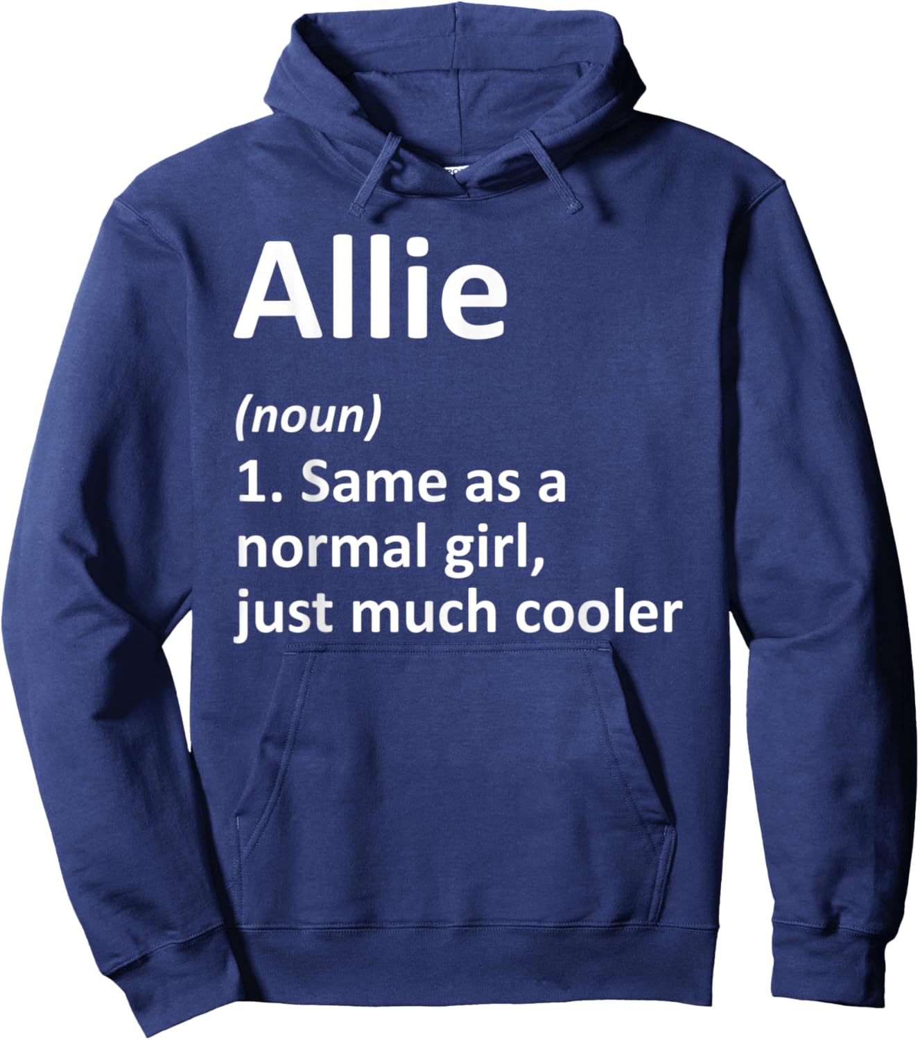 ALLIE Definition Personalized Name Funny Birthday Gift Hoodie - Hoodie | Navy