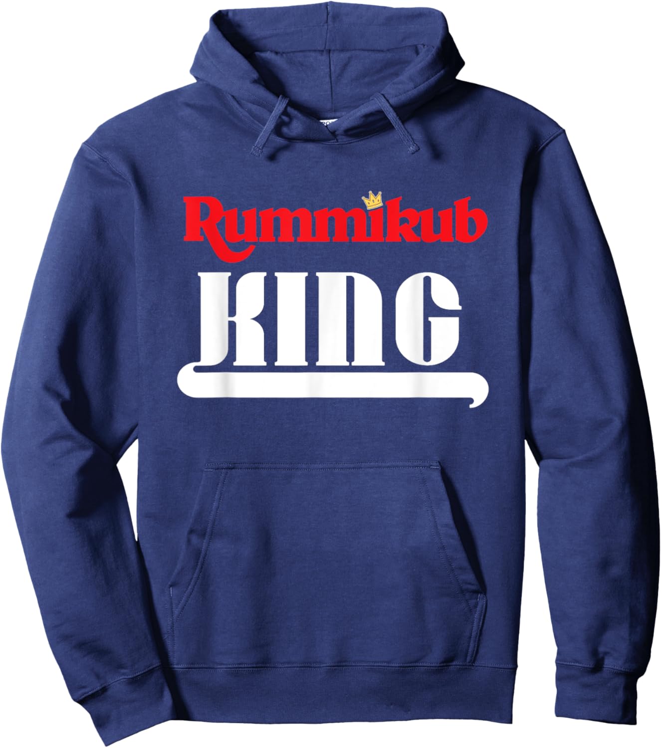 Rummikub King Logo With Royal Crown Hoodie - Hoodie | Navy