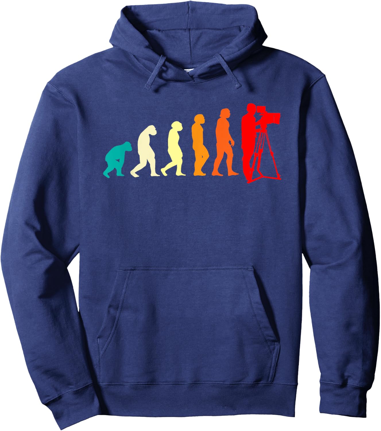 Film School Filmmaker Cinematographer Evolution Retro Hoodie - Hoodie | Navy