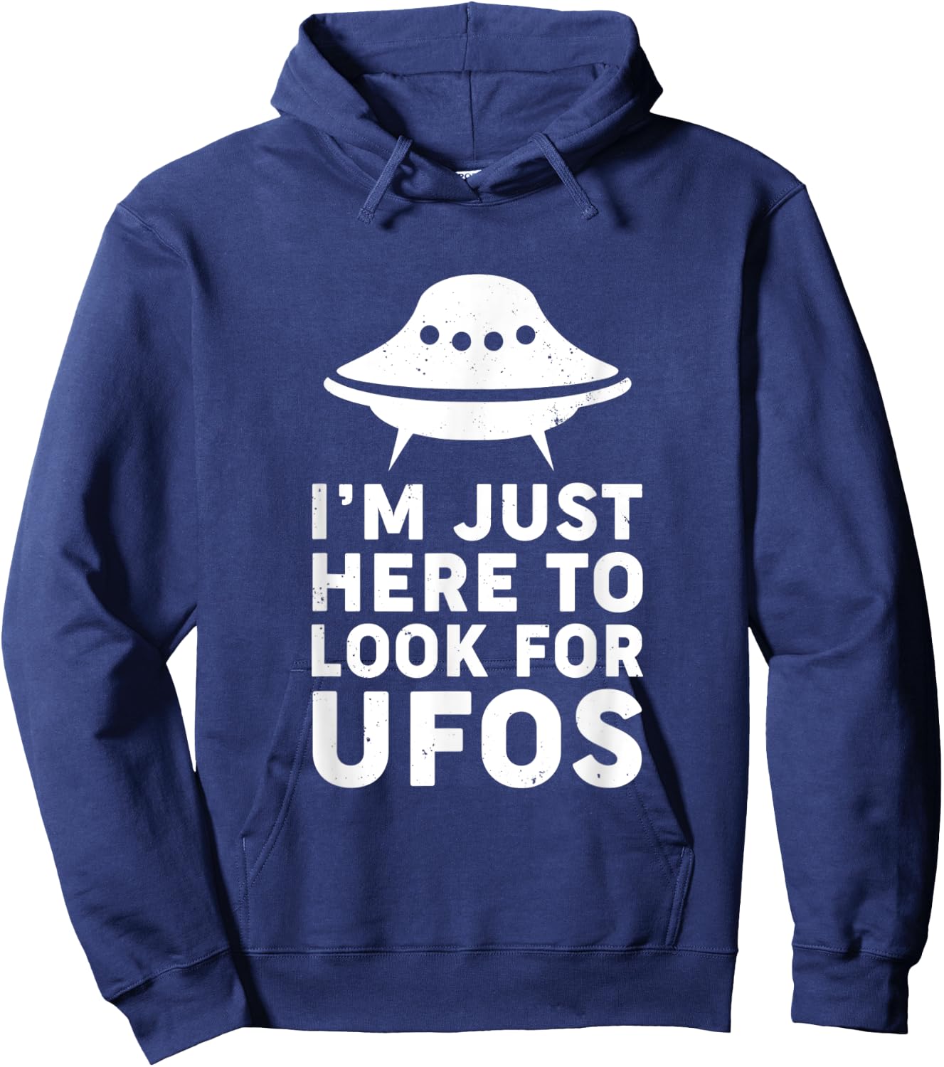 Funny UFO Believer Alien Hoodie - Hoodie | Navy