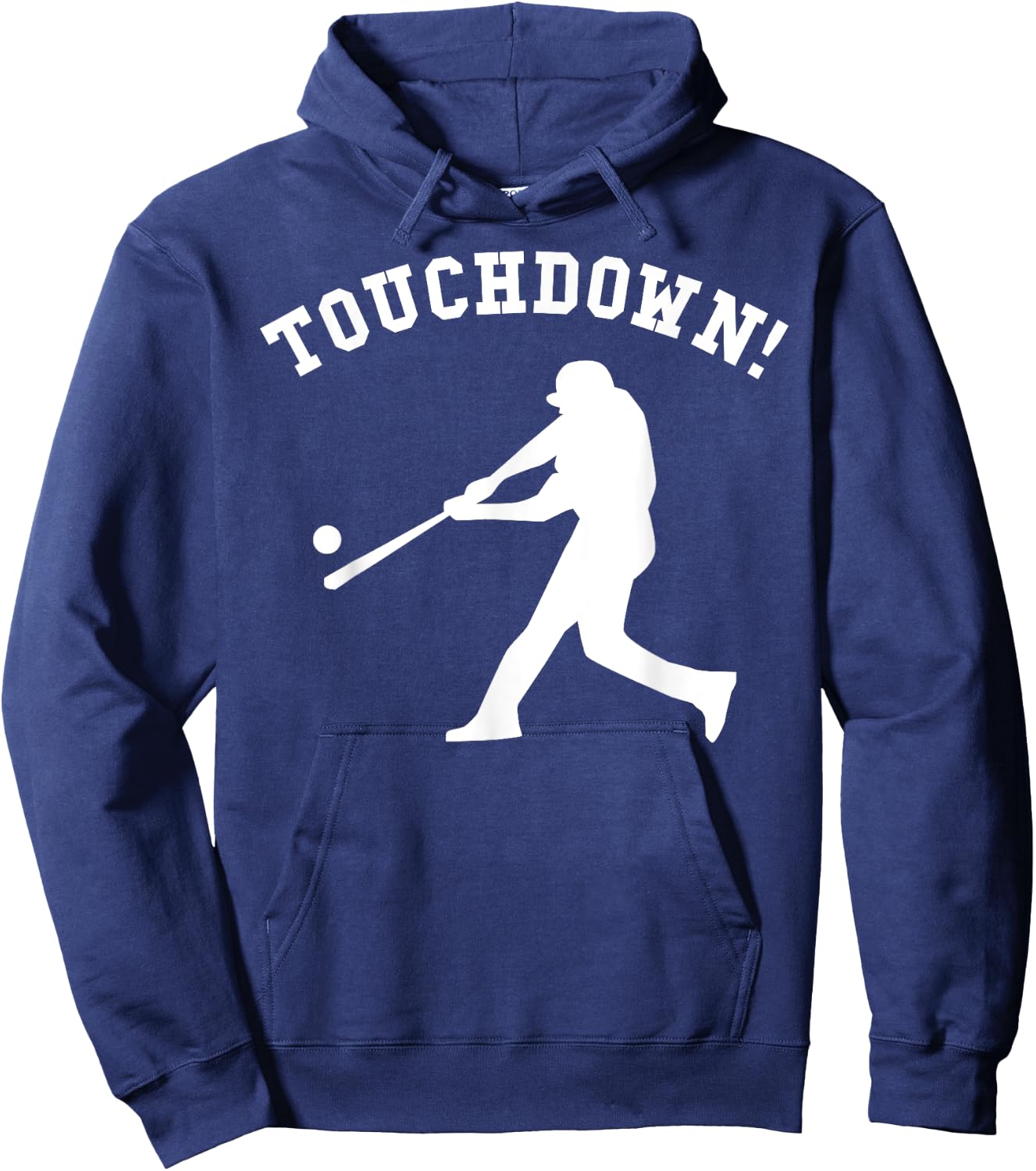Touchdown Baseball Funny Football Sports Humor Joke Vintage Hoodie - Hoodie | Navy