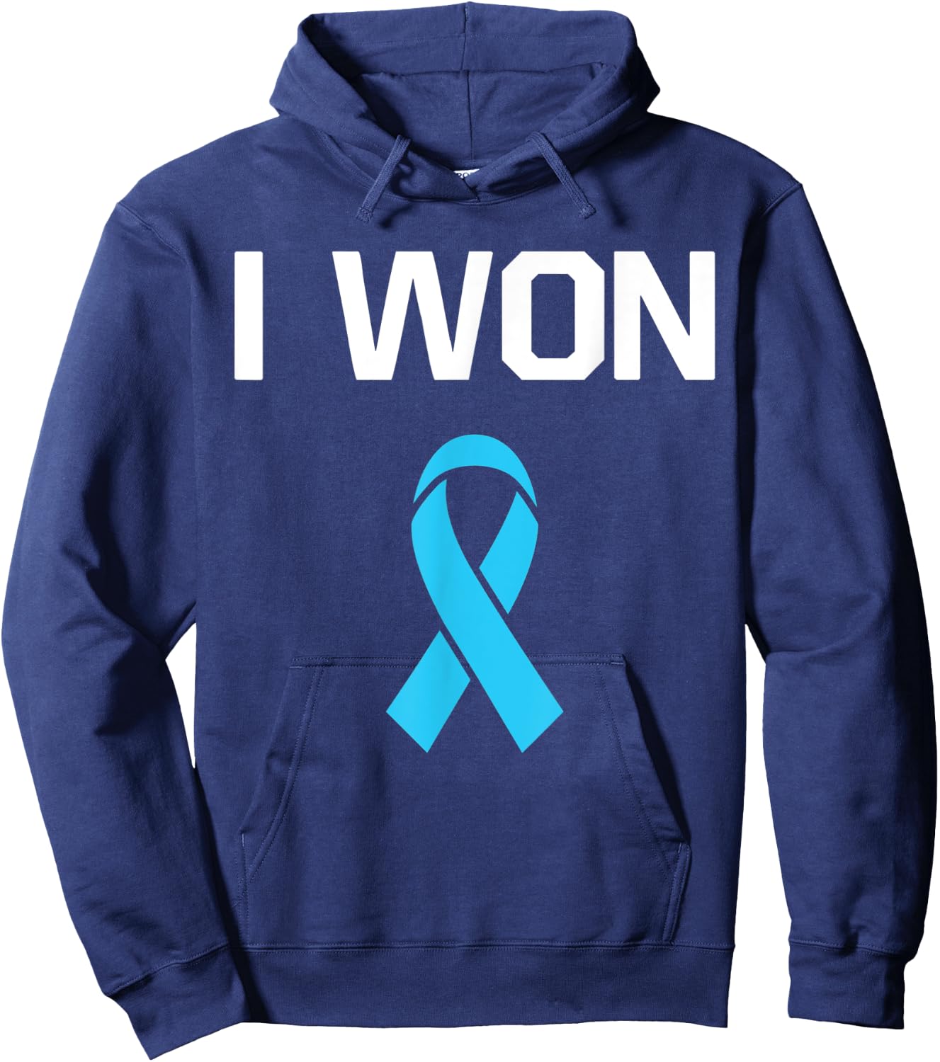 I Won - Fighter Warrior Prostate Cancer Awareness Hoodie - Hoodie | Navy