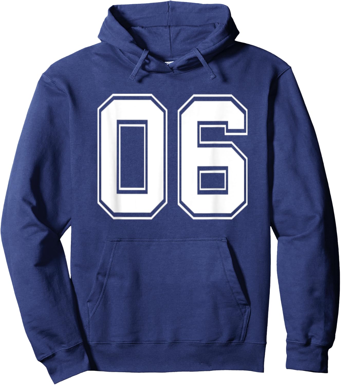 Number 06 Baseball Football Soccer Birthday Hoodie - Hoodie | Navy