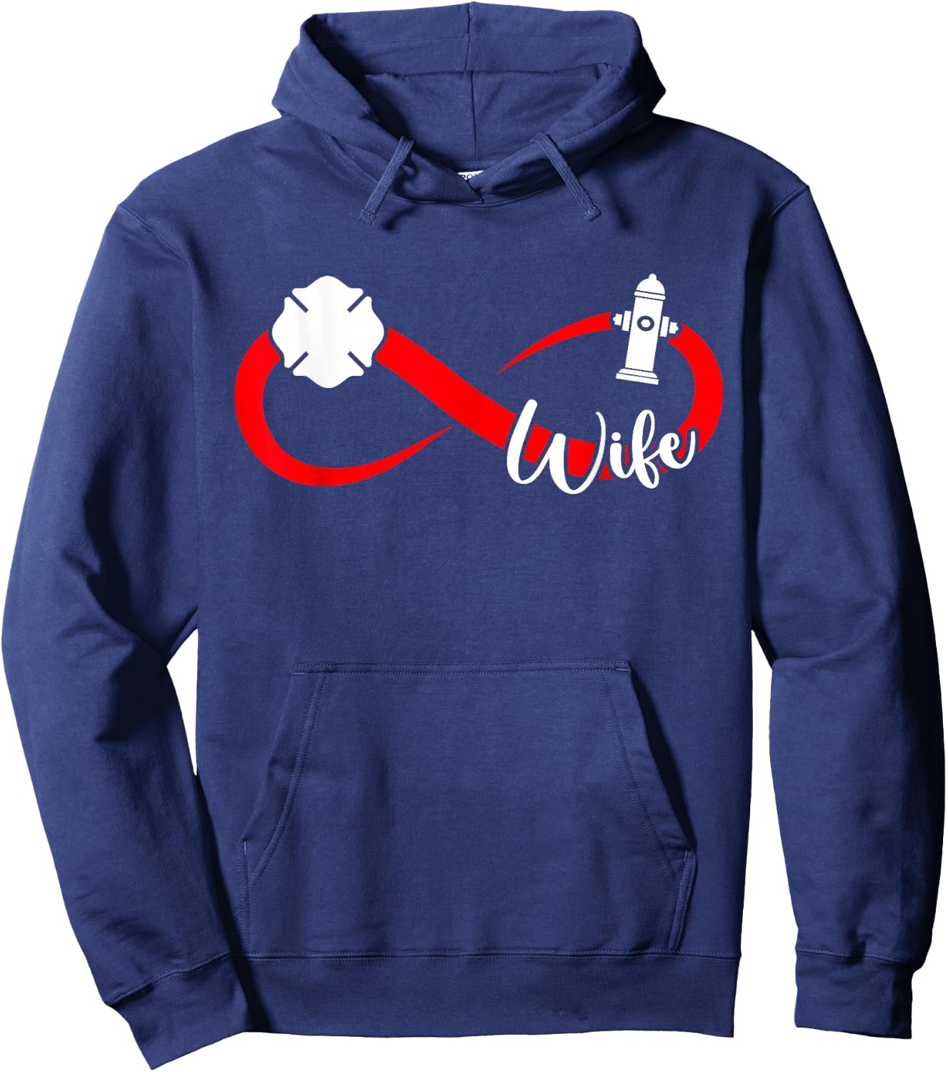 Firefighter Wife Fire Wife Of A Fireman Wife Hoodie - Hoodie | Navy