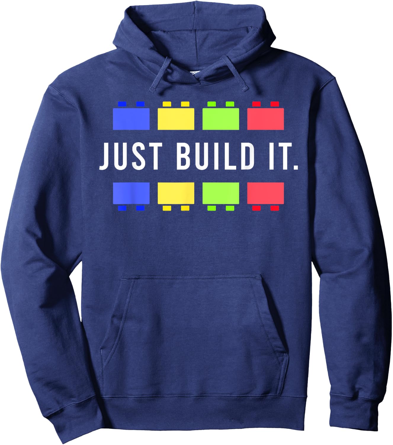 Build It Master Builder Construction Building Blocks Bricks Small Hoodie - Hoodie | Navy