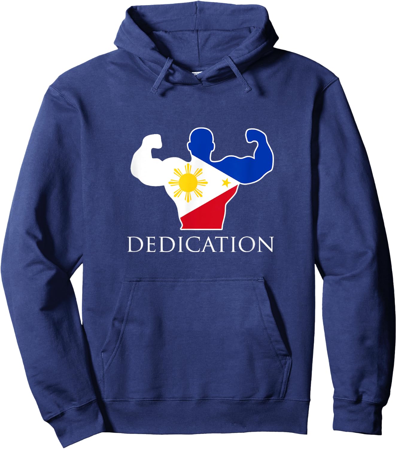Filipino Weightlifting Philippines Flag Bodybuilder Hoodie - Hoodie | Navy