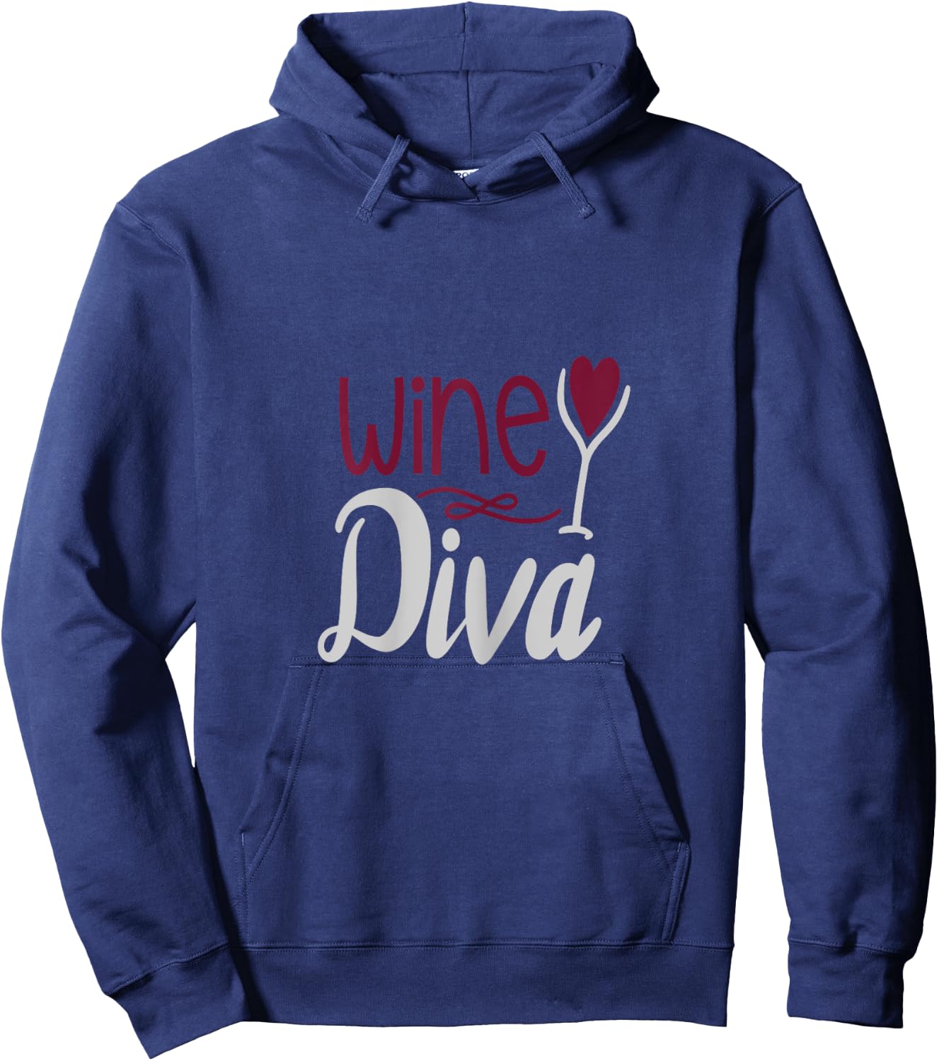 Fun Wine Diva Women Valentine Gift Hoodie - Hoodie | Navy