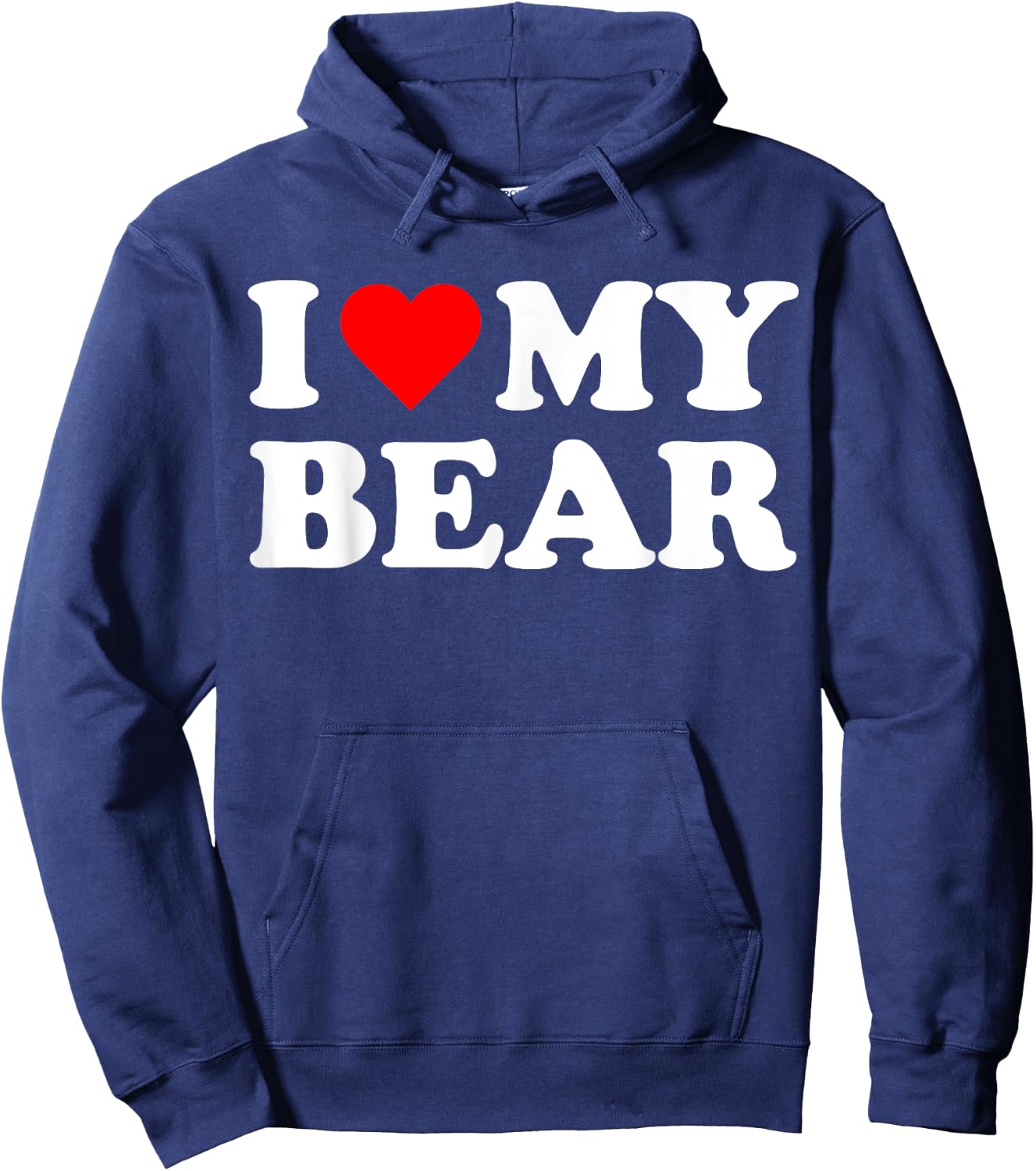 I Heart My Bear I love my Bears Cute Funny Pet Owner Hoodie - Hoodie | Navy