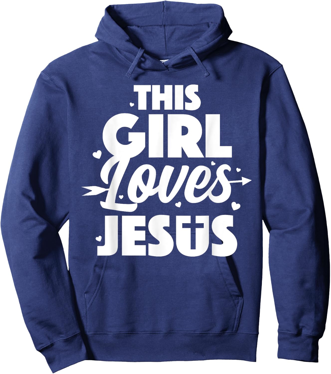Cool Jesus Art For Girls Women Kids Jesus Christian Lover Hoodie - Hoodie | Navy