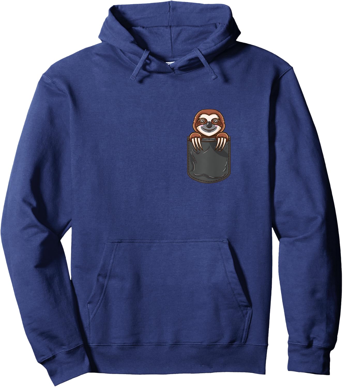 Sloth In Pocket Hoodie - Hoodie | Navy