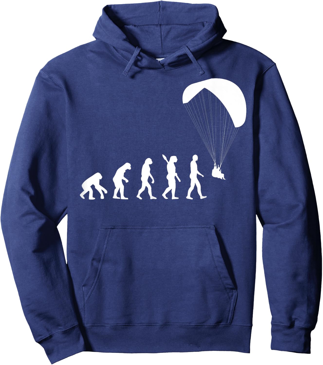 Paragliding Evolution Graphic Novelty Paraglider Soaring Hoodie - Hoodie | Navy