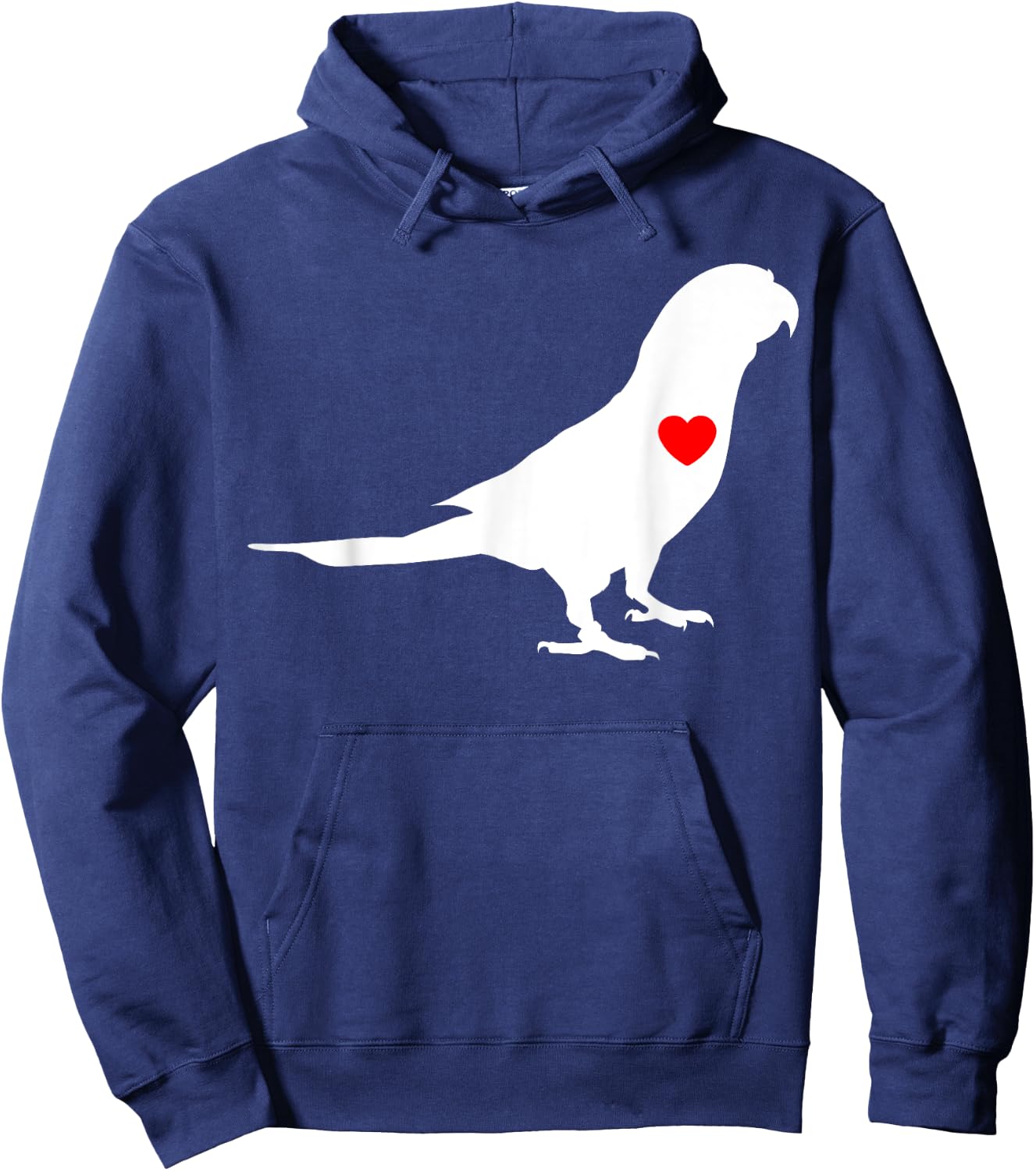 Parrot Heart Parakeet Tiel Quarrion Cockatoo Bird Ringneck Hoodie - Hoodie | Navy