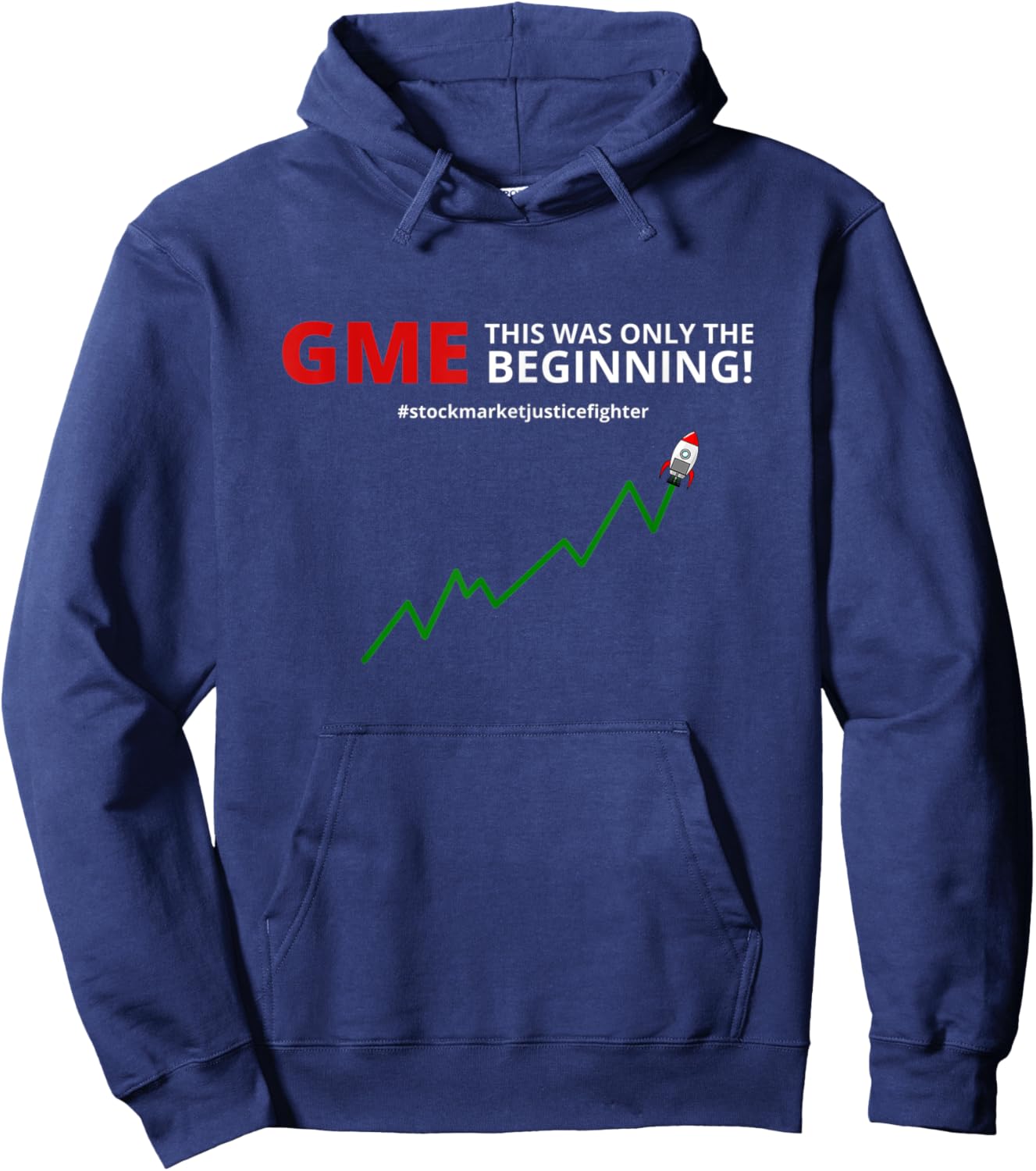 GME - Stock market justice fighter! The Beginning Hoodie - Hoodie | Navy