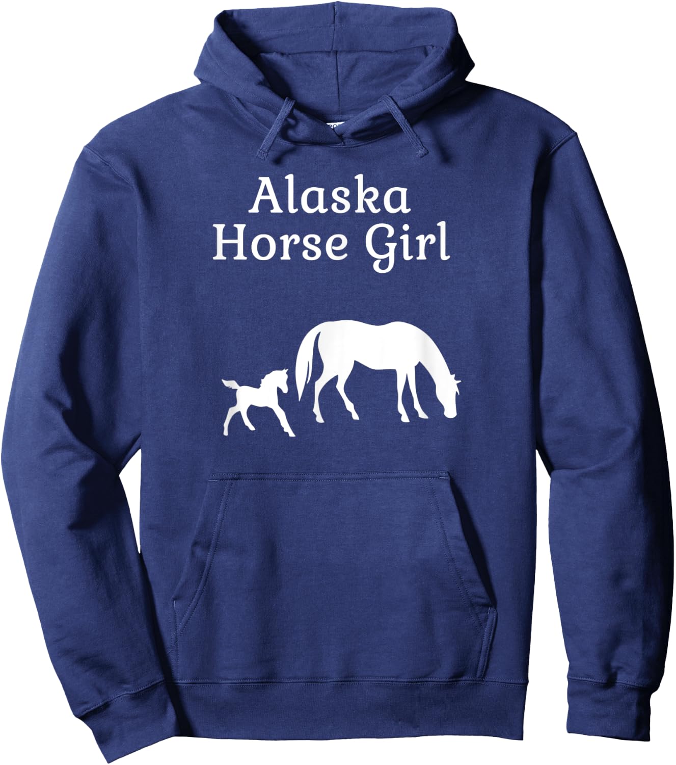 Women's Alaska Horse Hoodie - Hoodie | Navy