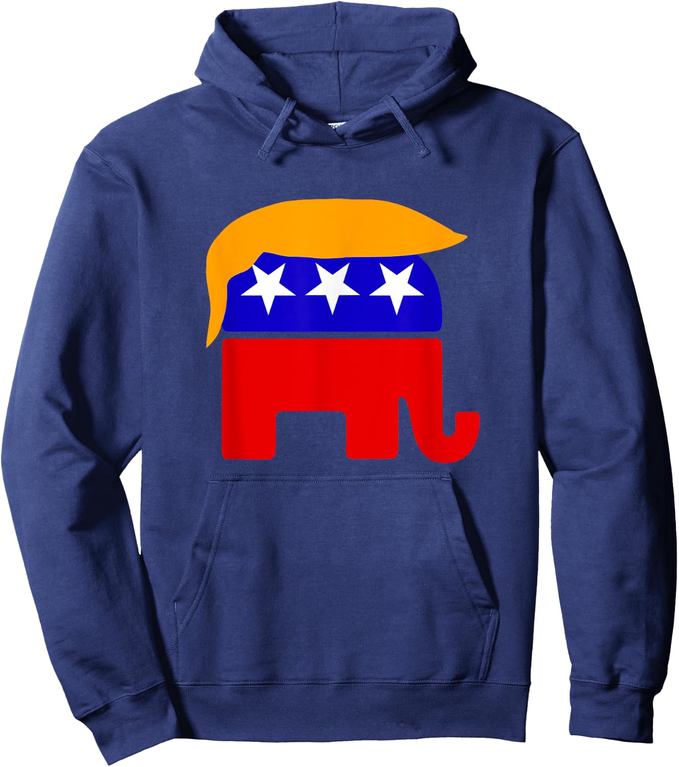 GOP President Donald Trump Republican Elephant Hair Hoodie - Hoodie | Navy